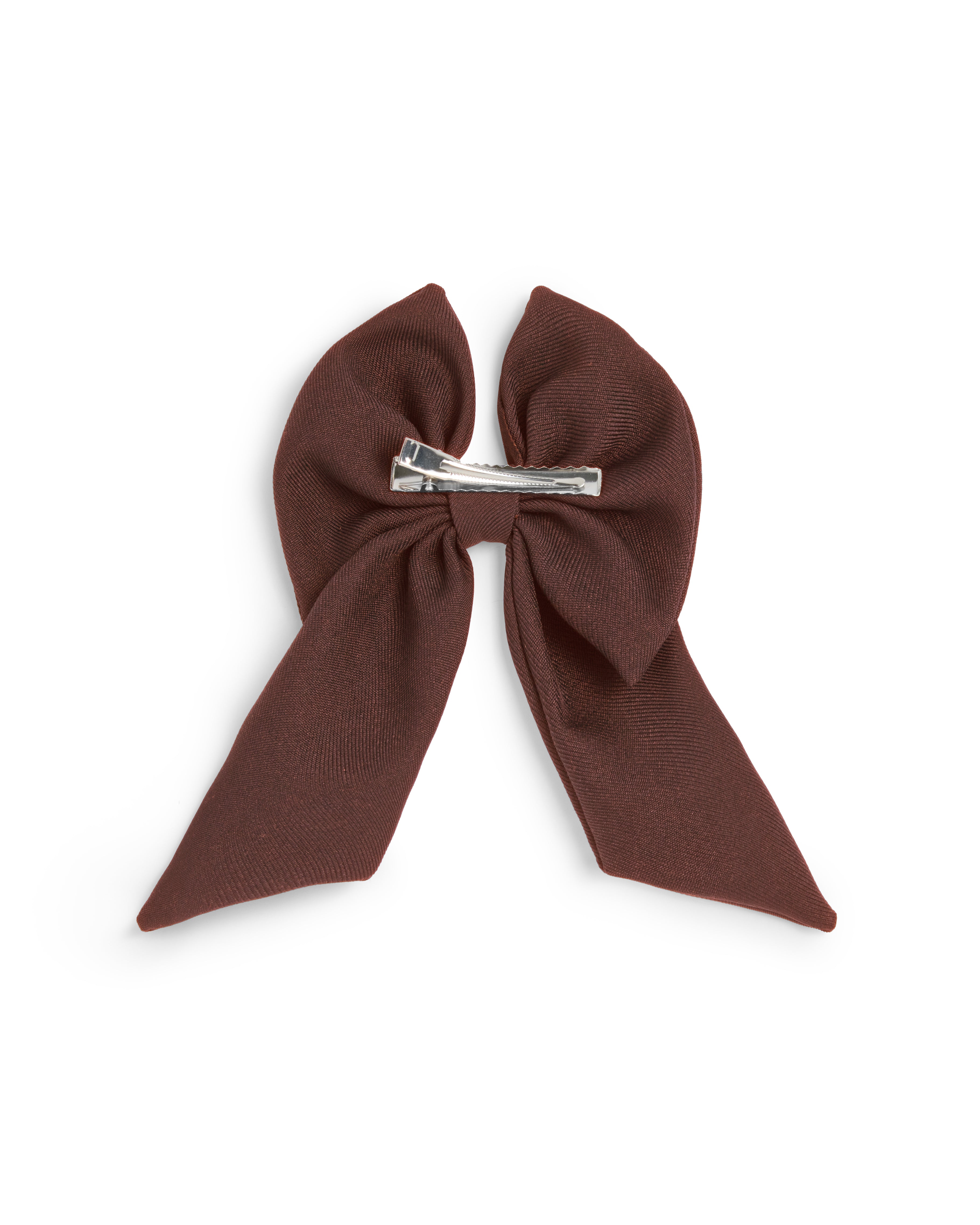 Brown School Bow Hair Clip