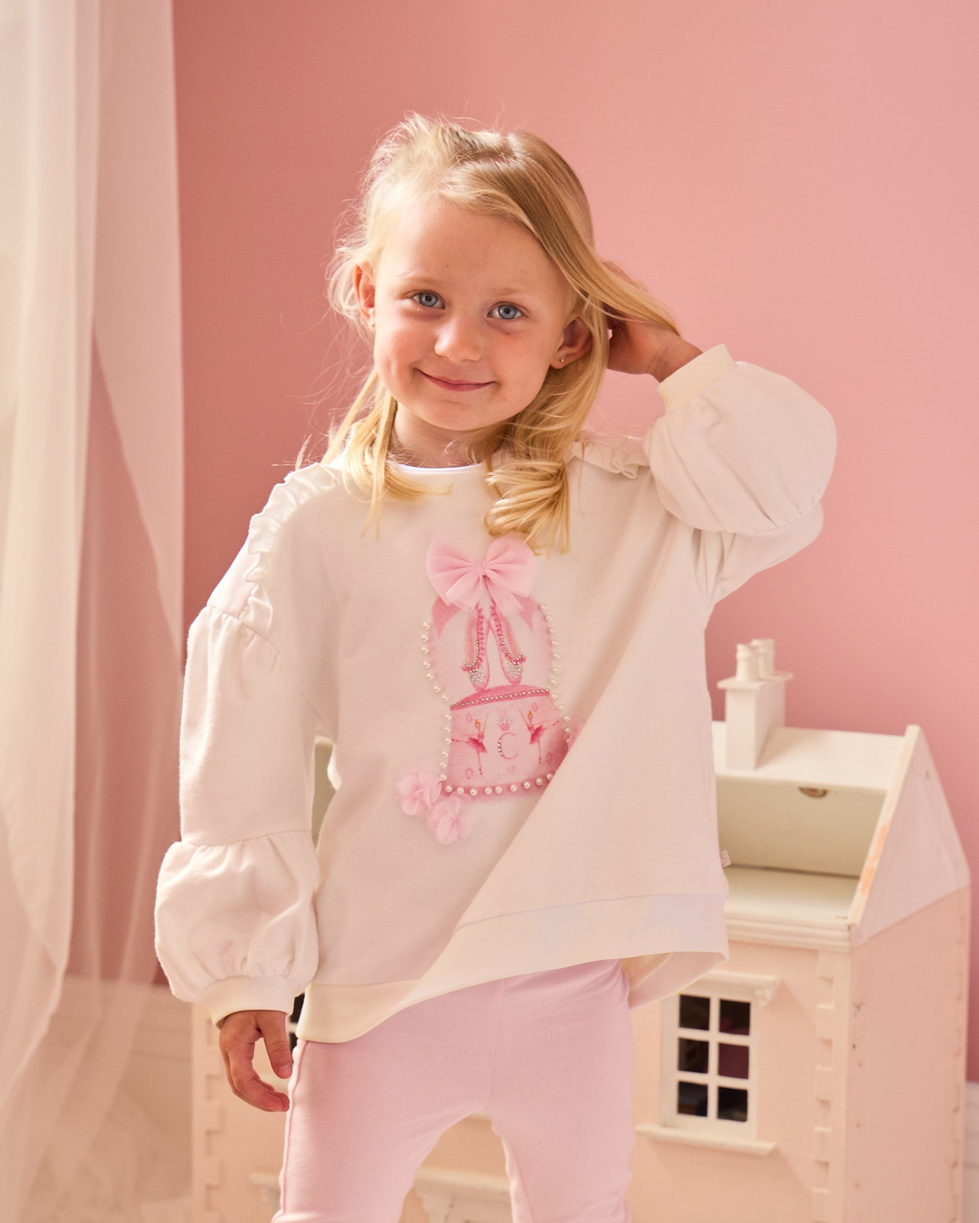 Pink Brushed Cotton Legging Set