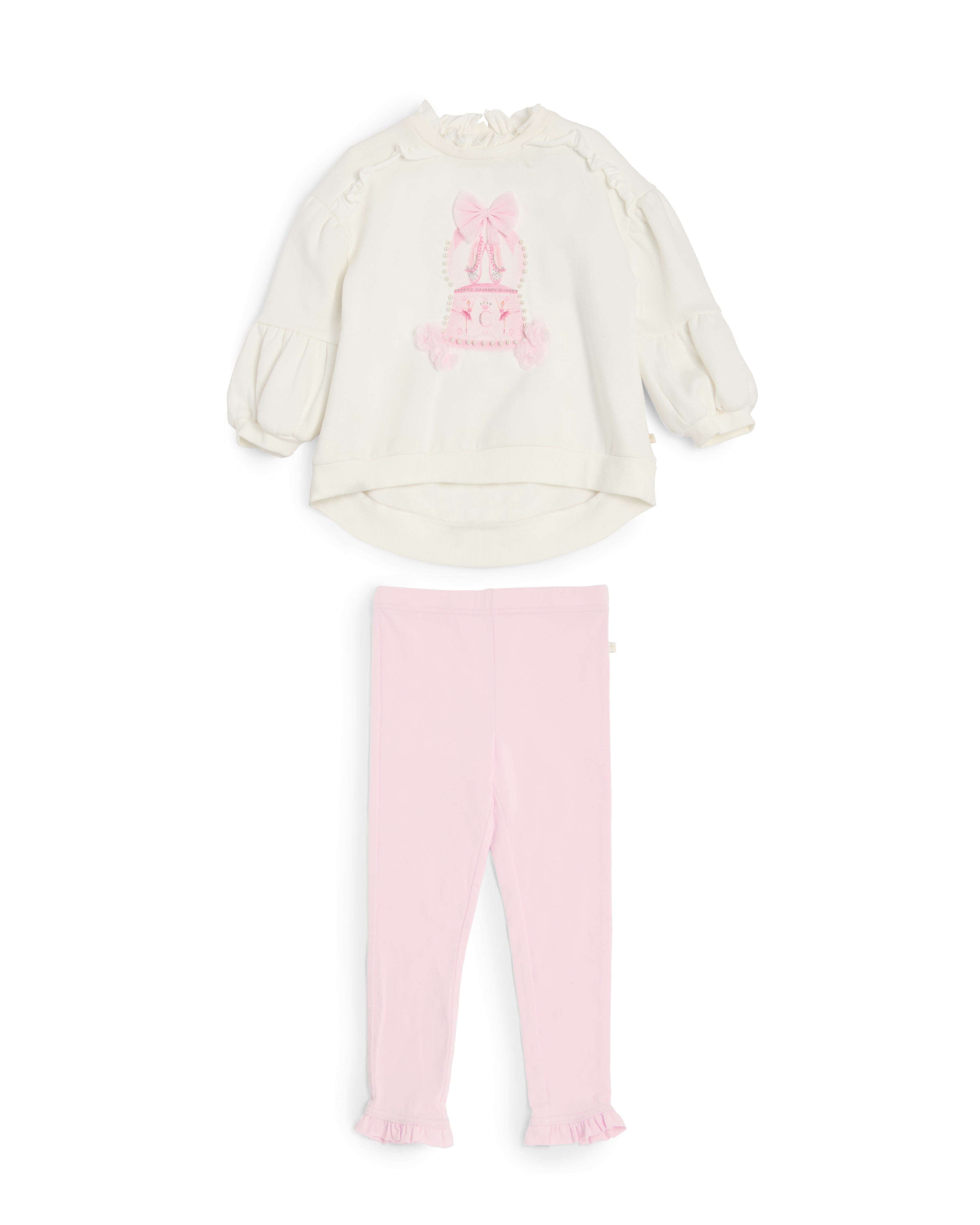 Pink Brushed Cotton Legging Set