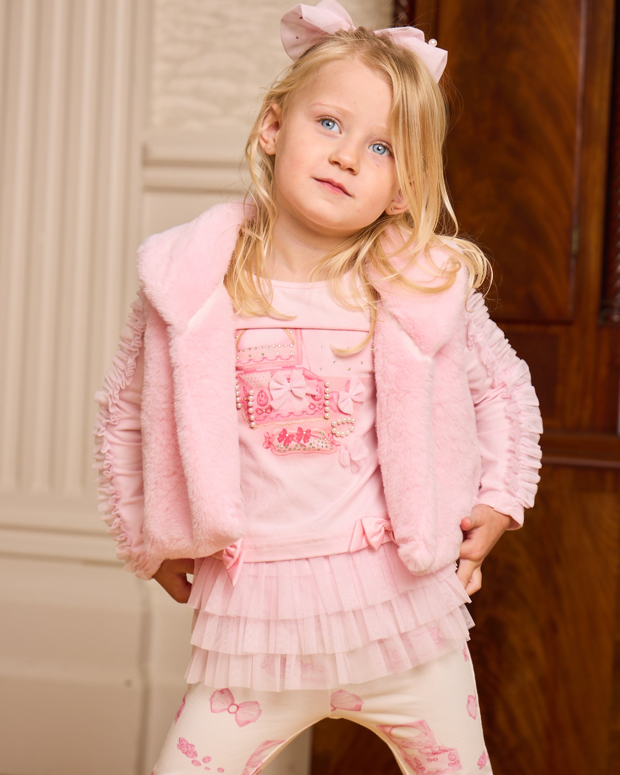 Pink Ruffle Legging Set