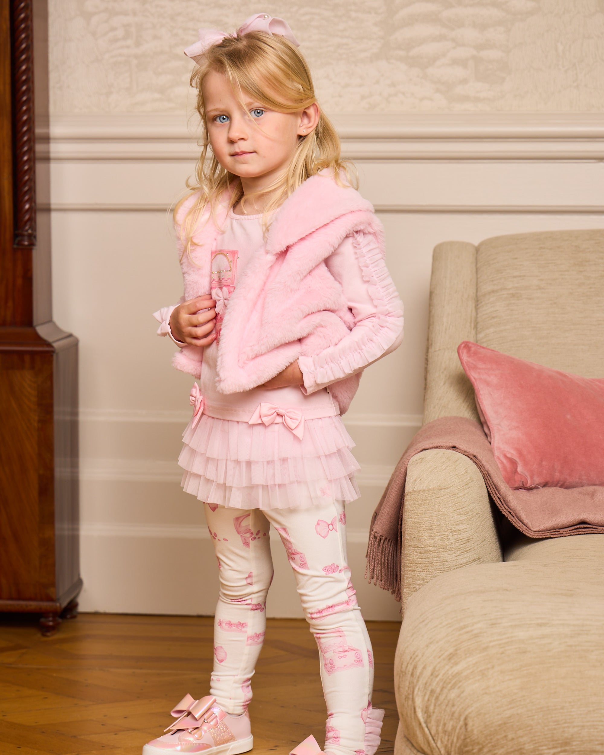 Pink Ruffle Legging Set