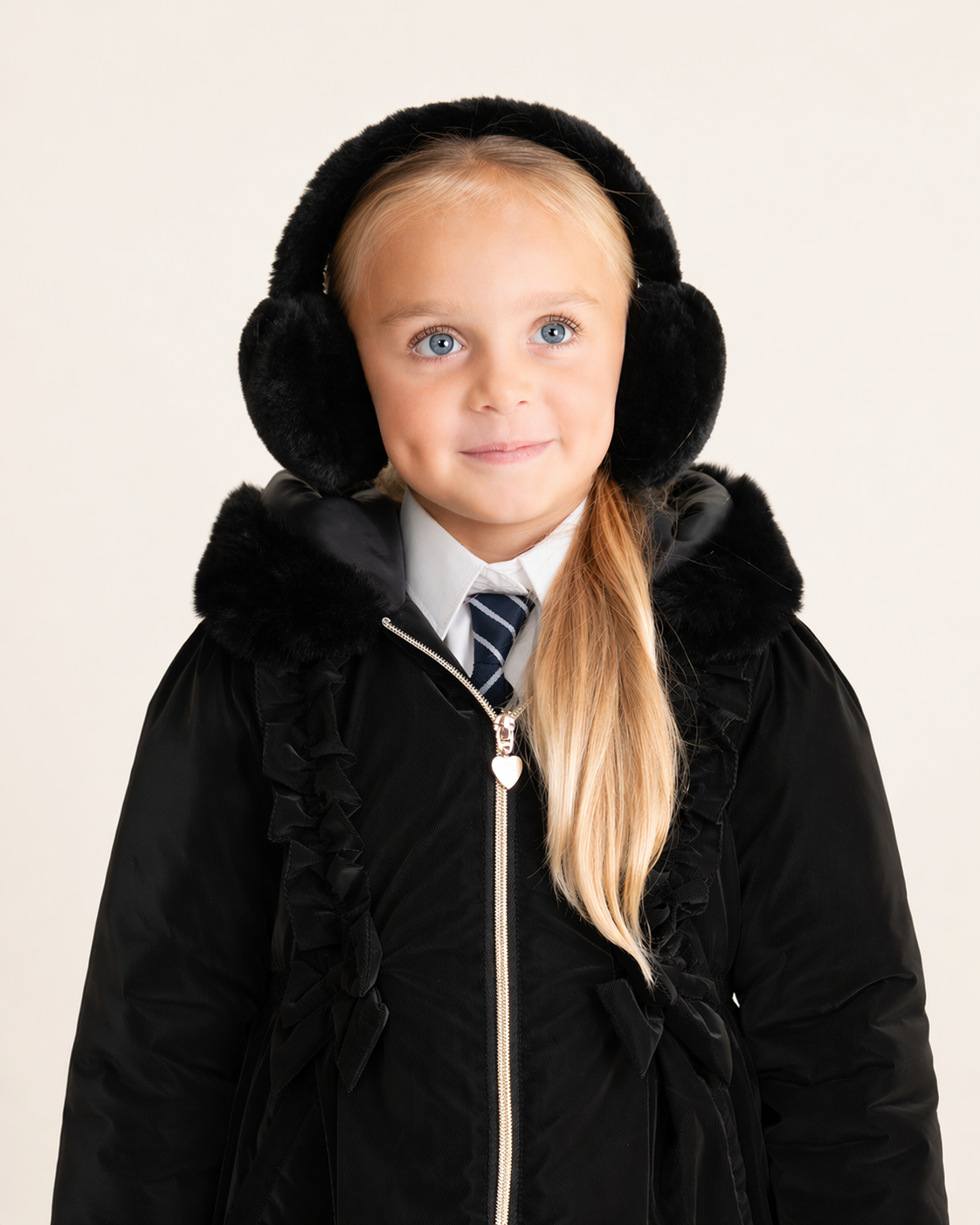 Black Soft Faux Fur Earmuffs