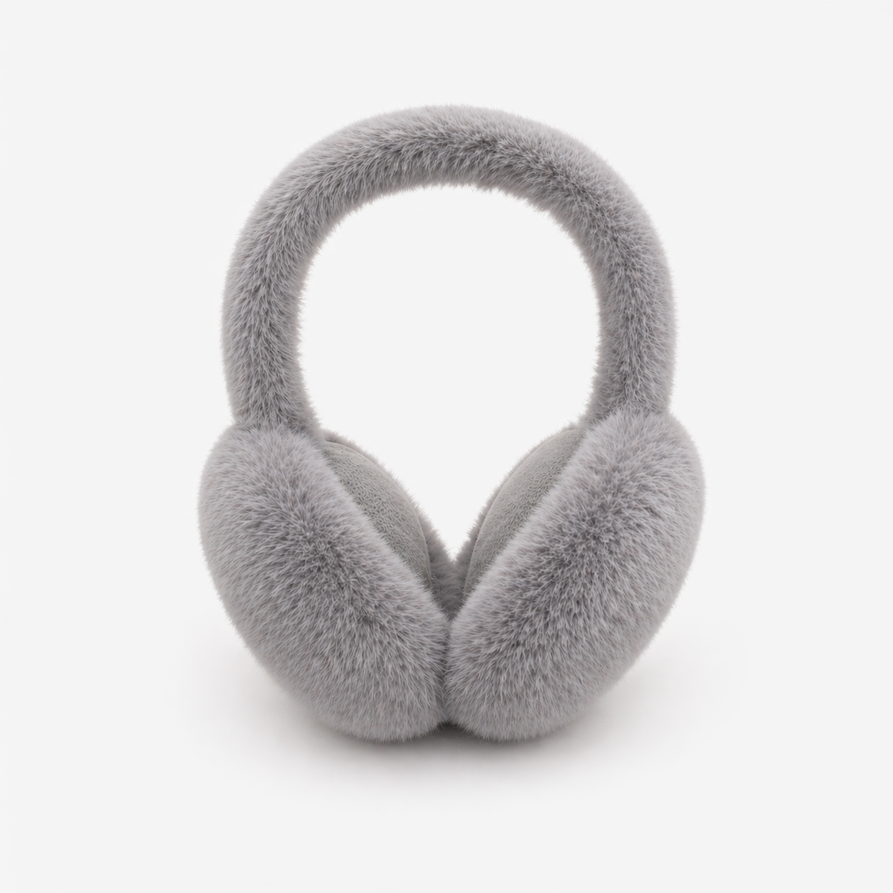 Grey Soft Faux Fur Earmuffs