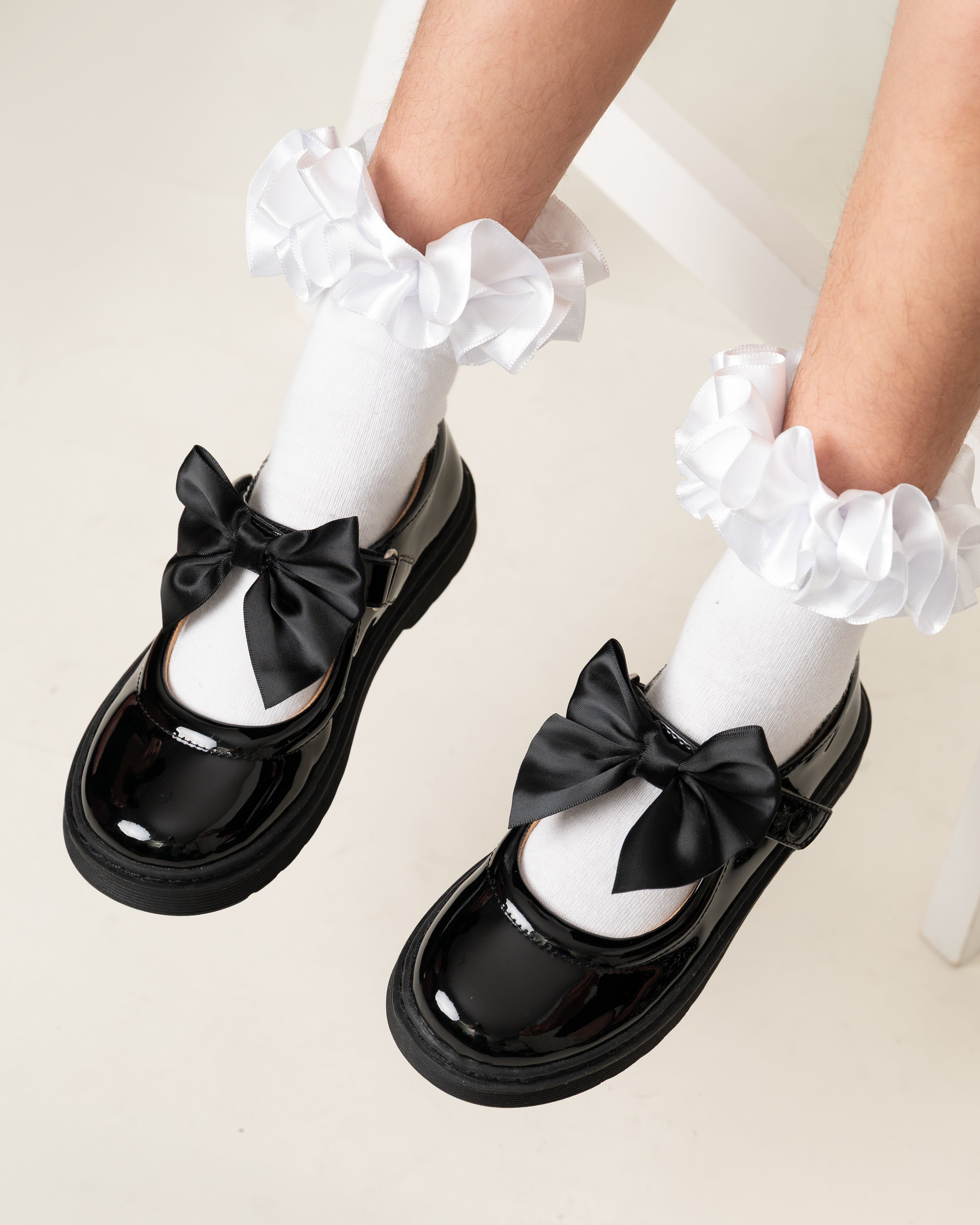 Black Patent Bow School Shoes