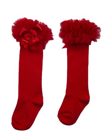 Red Tutu knee length socks