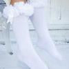 White Tutu knee length socks