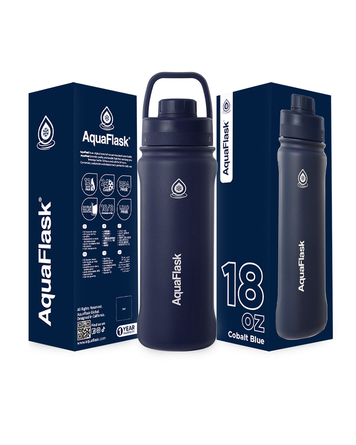 Navy Insulated Water Bottle