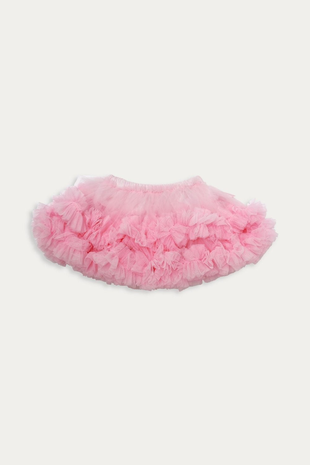 Pink Ruffled Tulle Skirt with Jam Pant