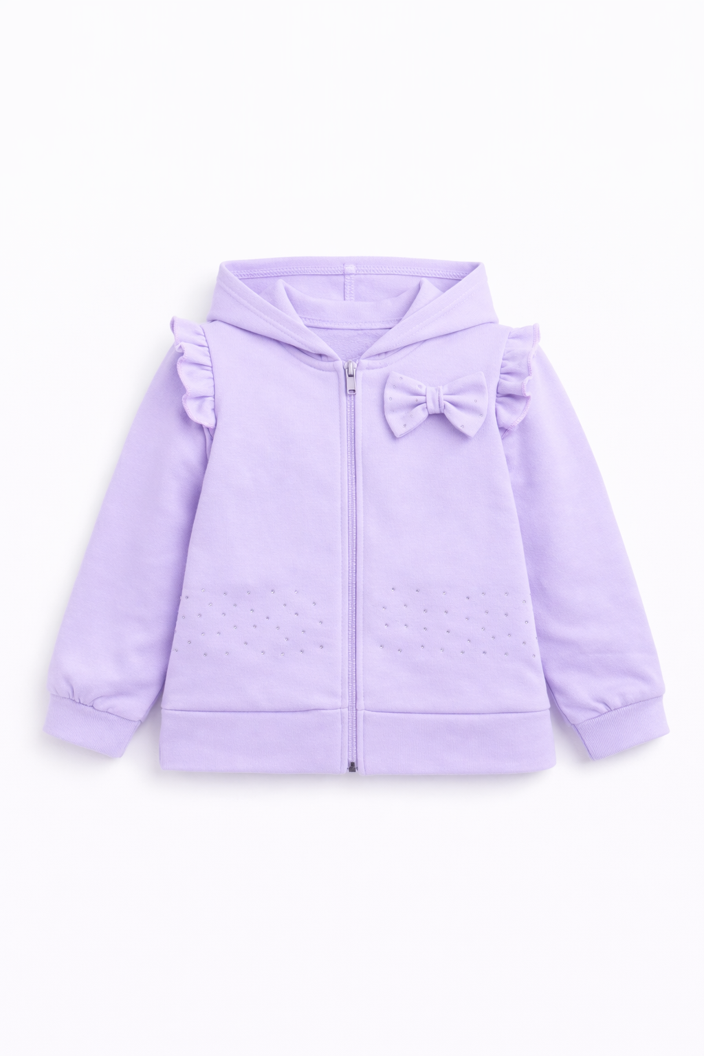 Lilac Jersey Bow Cardigan