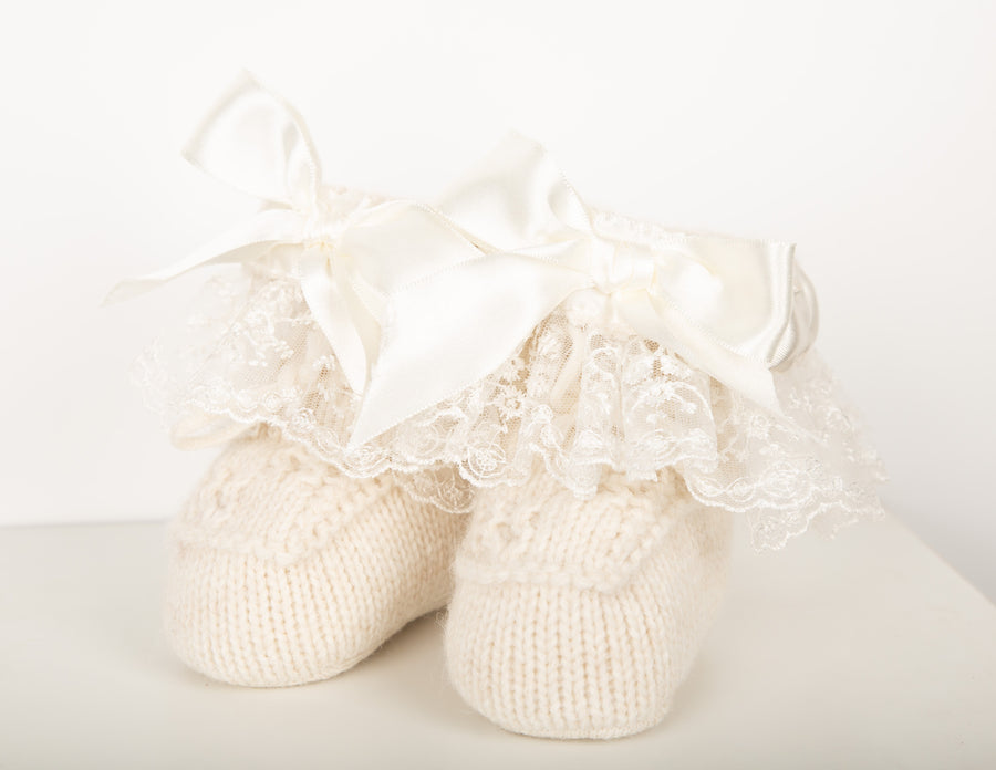 Lace Knitted Booties