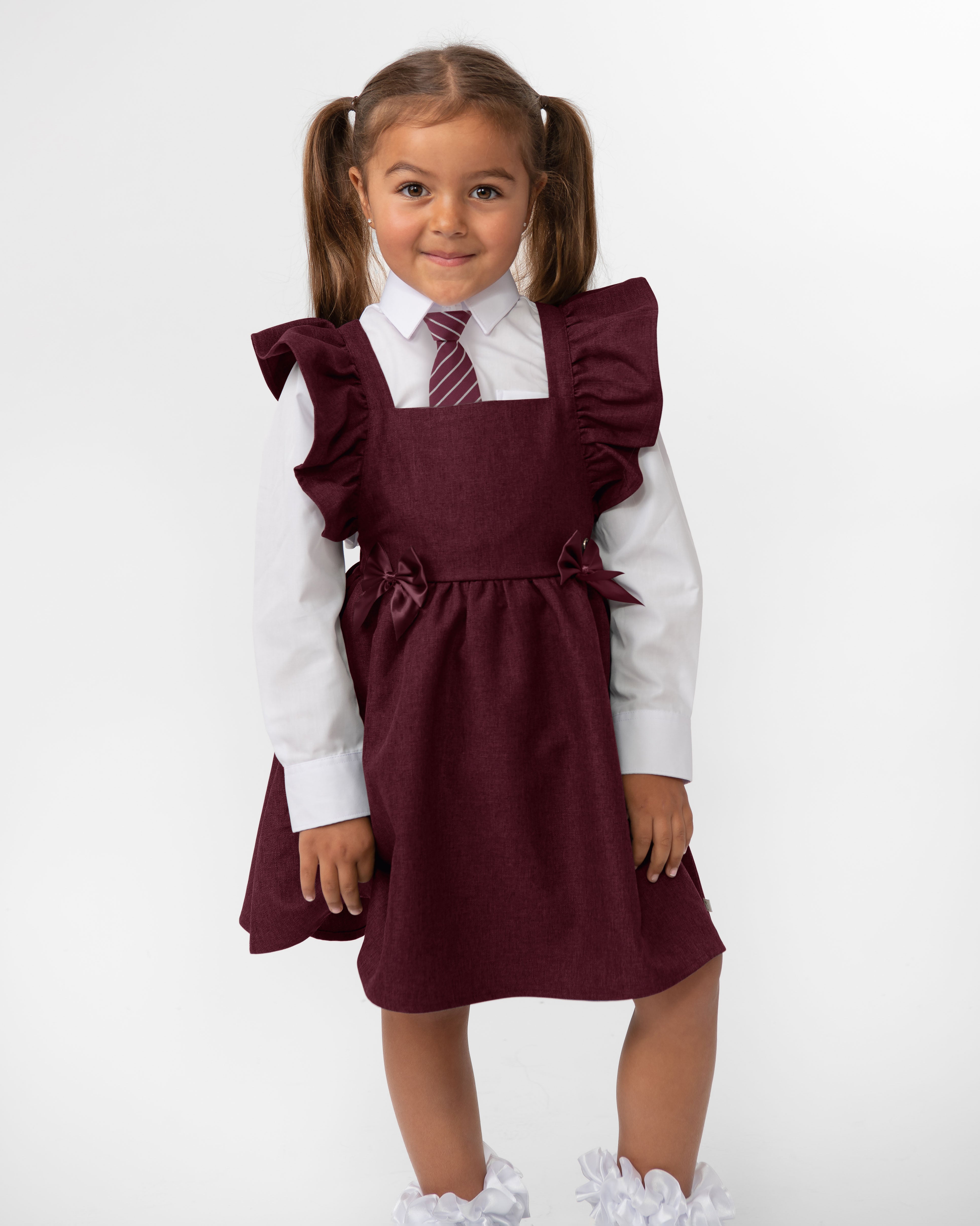 Maroon Pinafore Dress