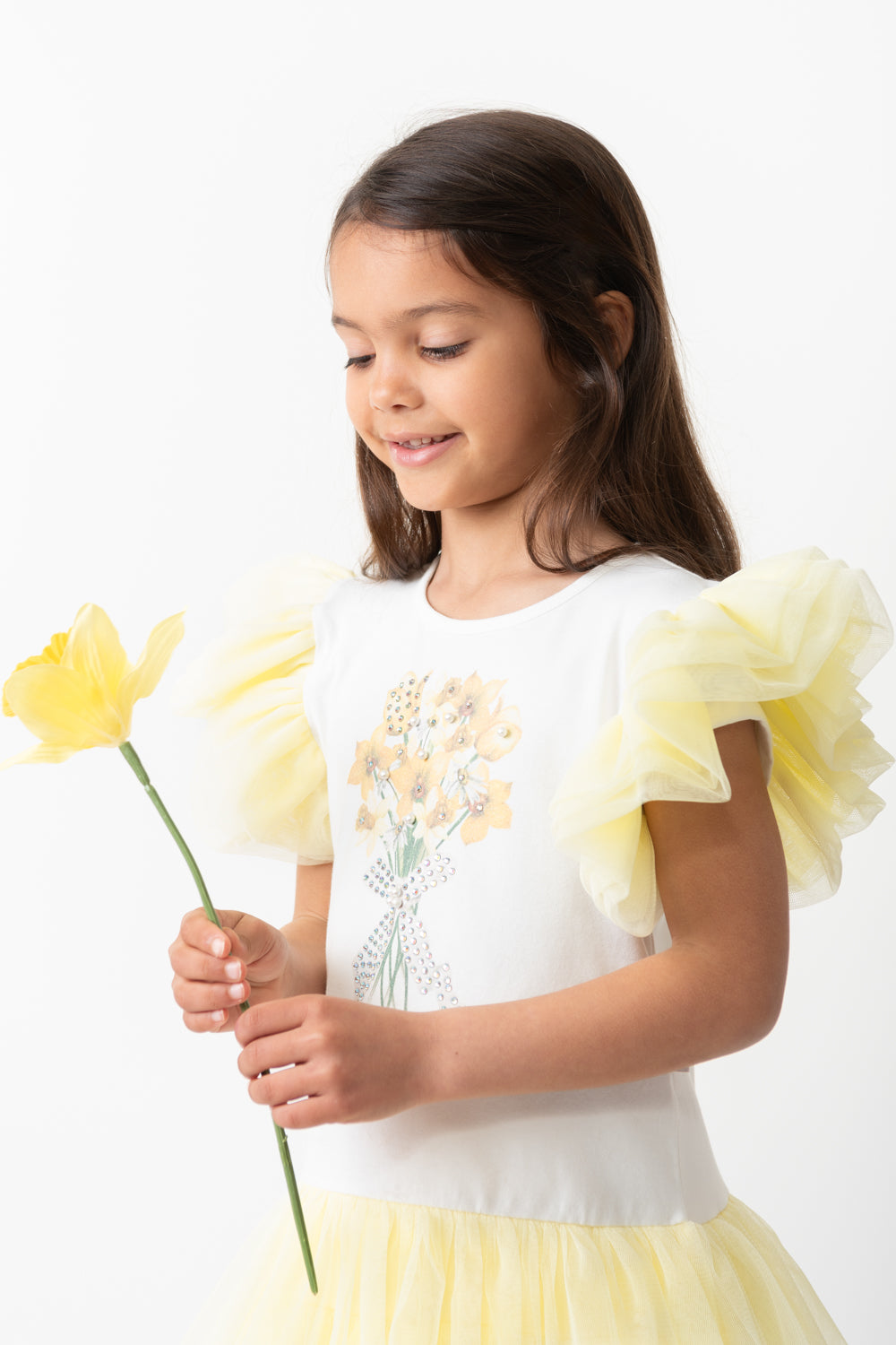 Lemon Tulle Layered Leggings Set (4-8yrs)