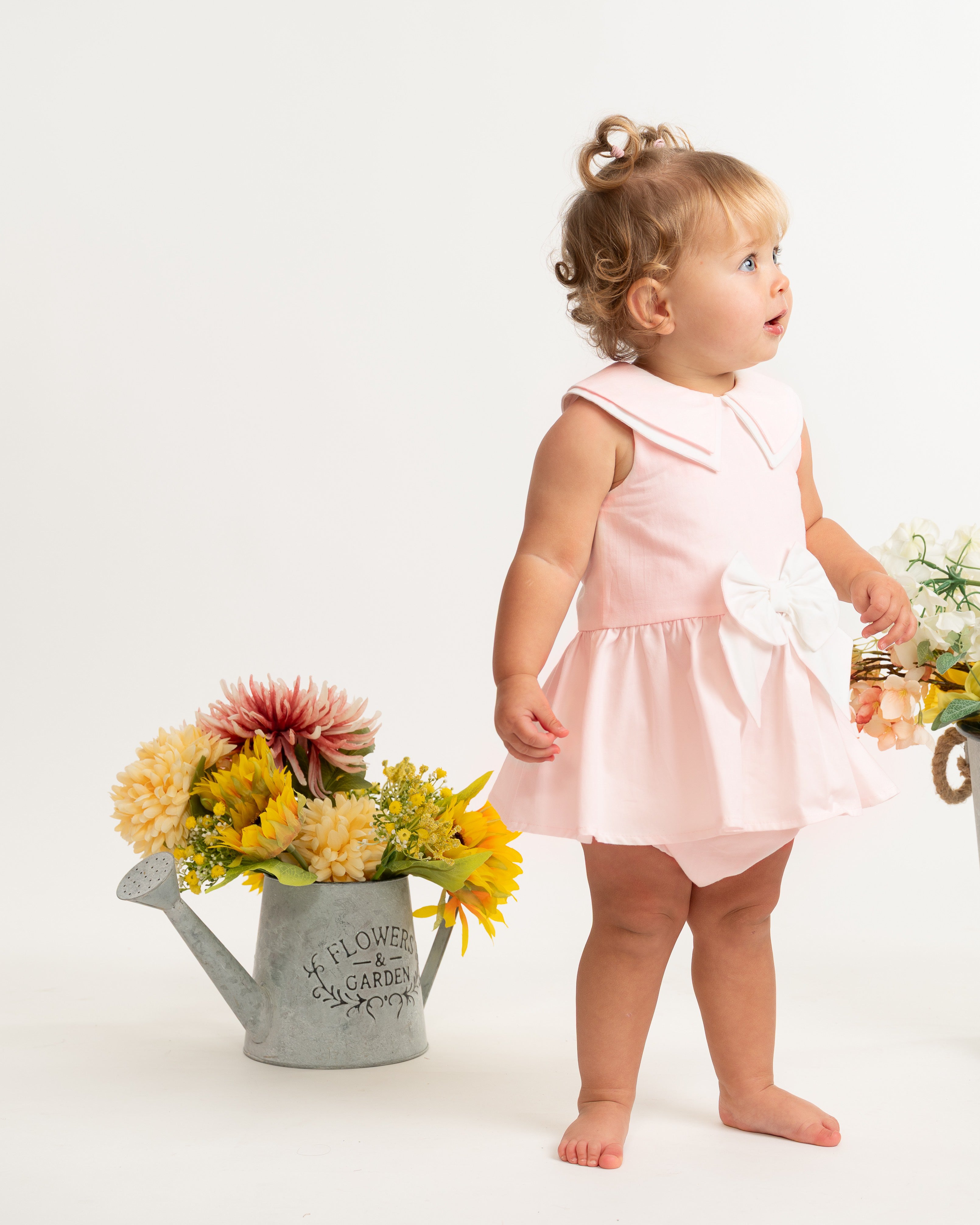 Pink Baby Sailor Dress & Jam Pant Set