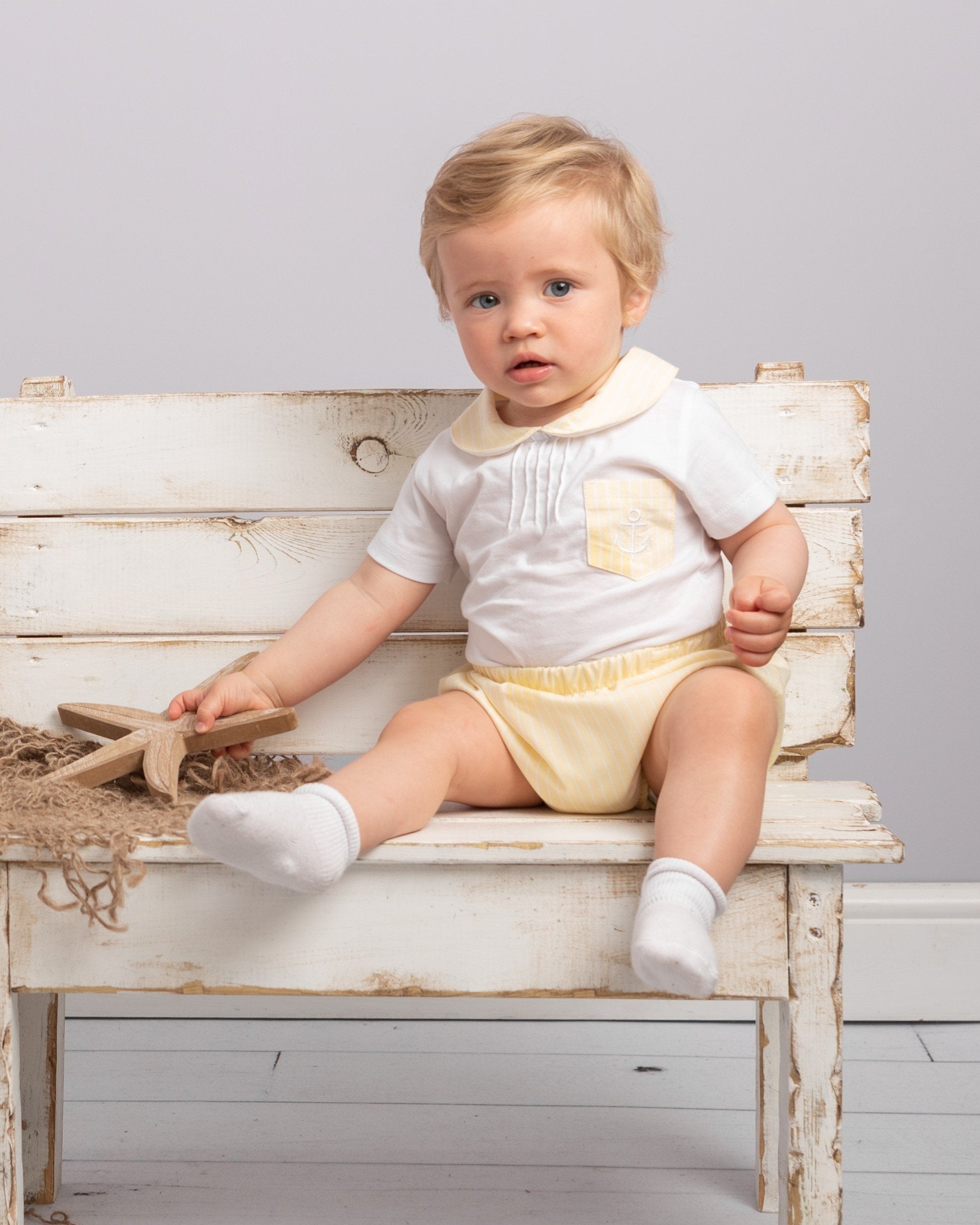 Lemon Striped Anchor Pocket Jam-pant Set