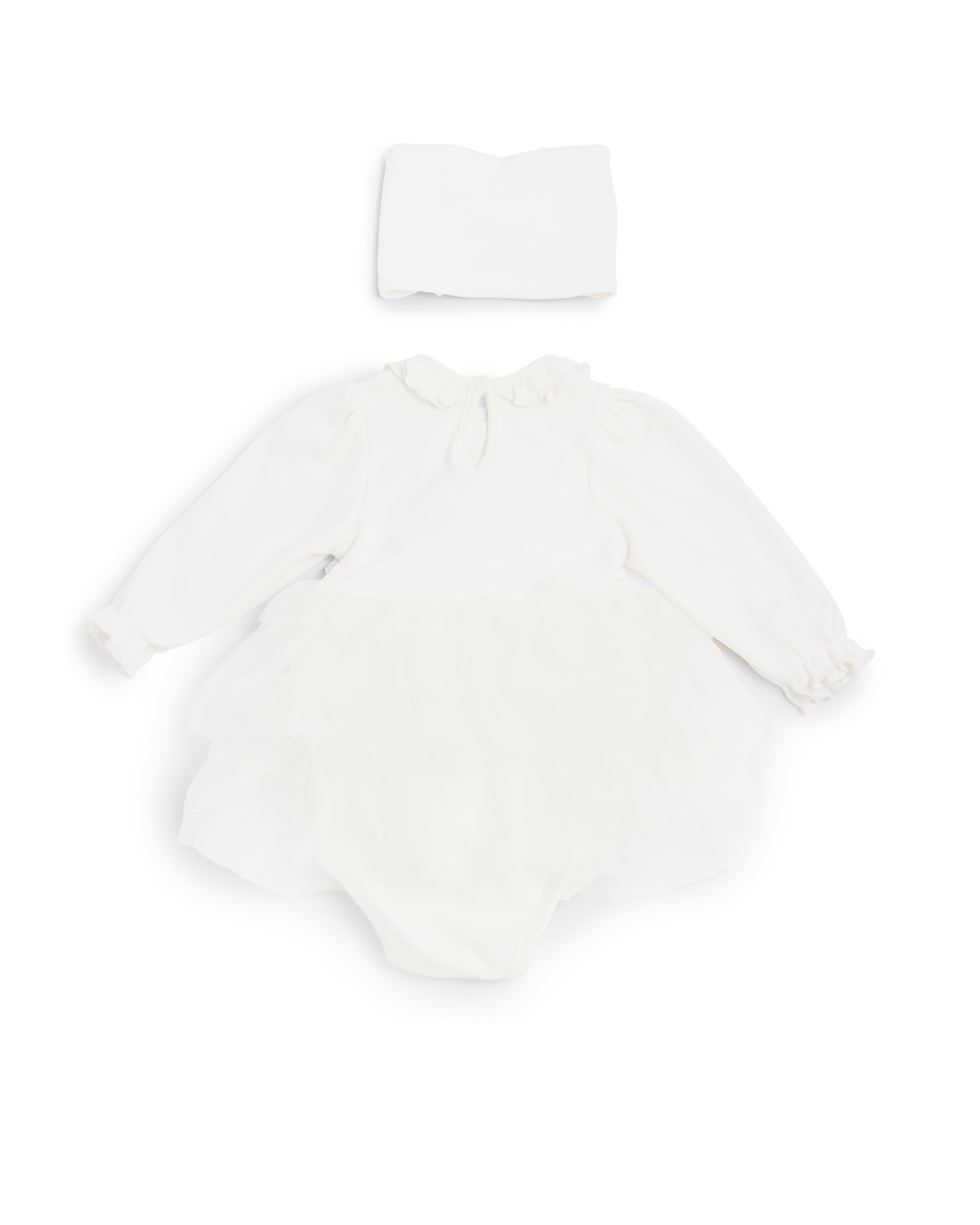 Ivory Tulle Dress with Sparkle Bow