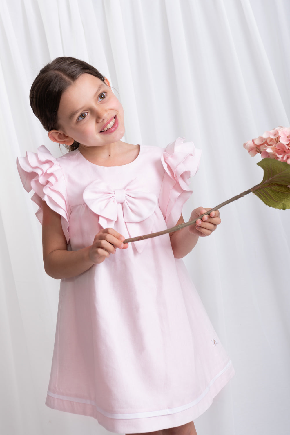 Summer Fete Pink Frill Sleeve Dress