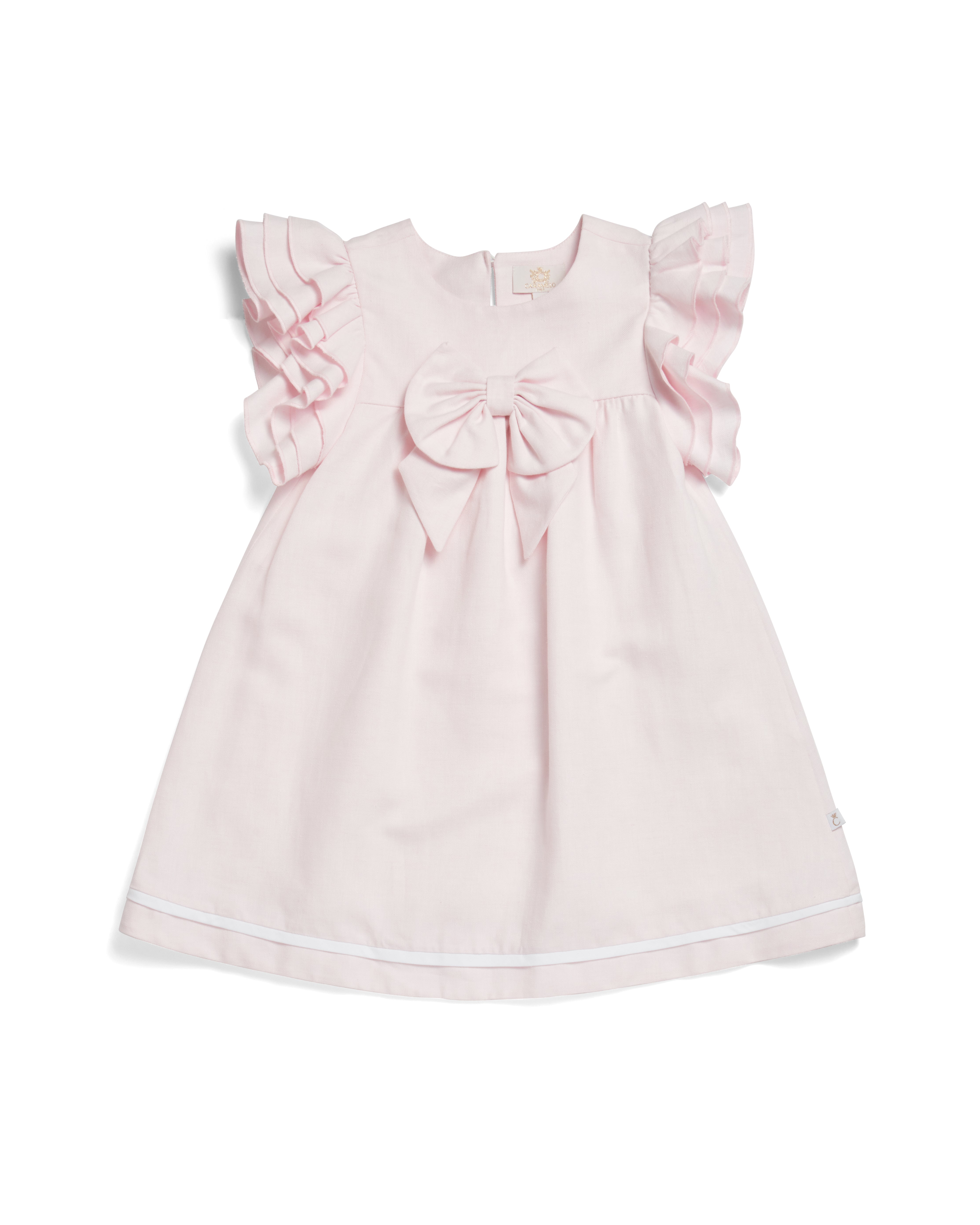 Summer Fete Pink Frill Sleeve Dress