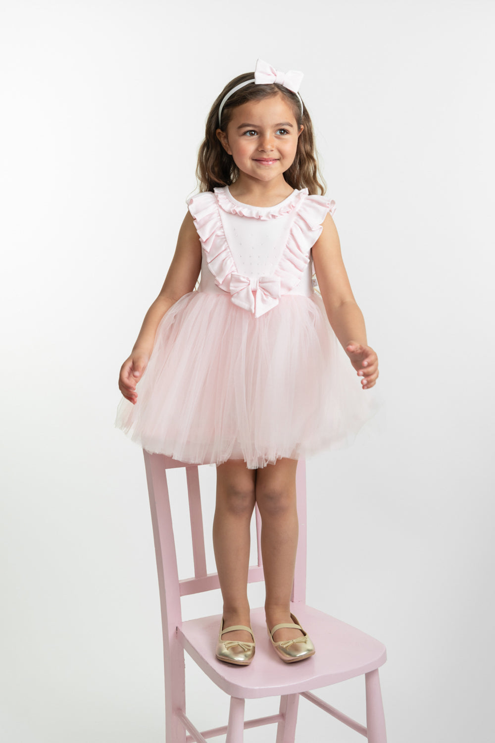 Pink Tulle Dress and Headband Set