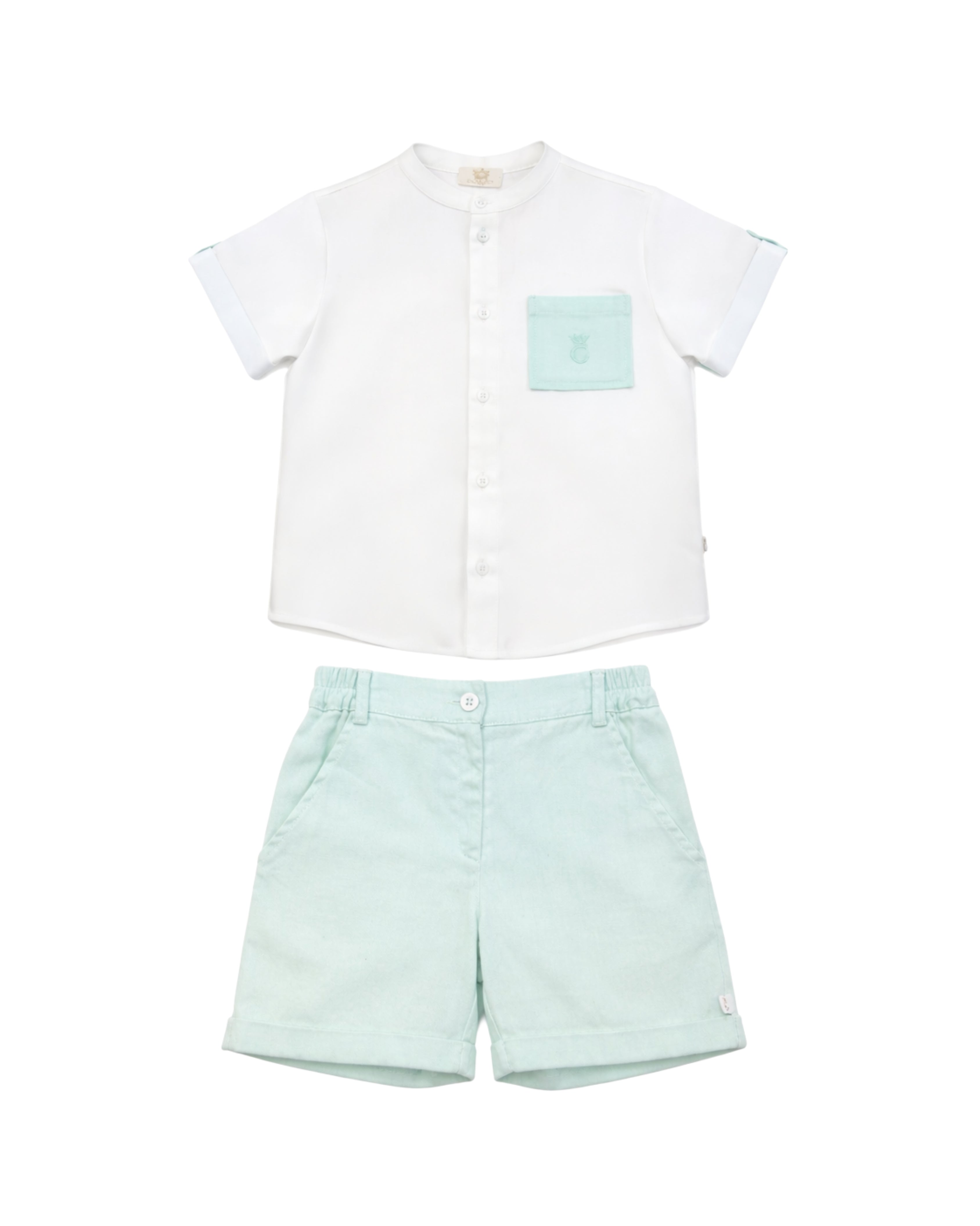 Mint Smart Woven Shirt & Short Set