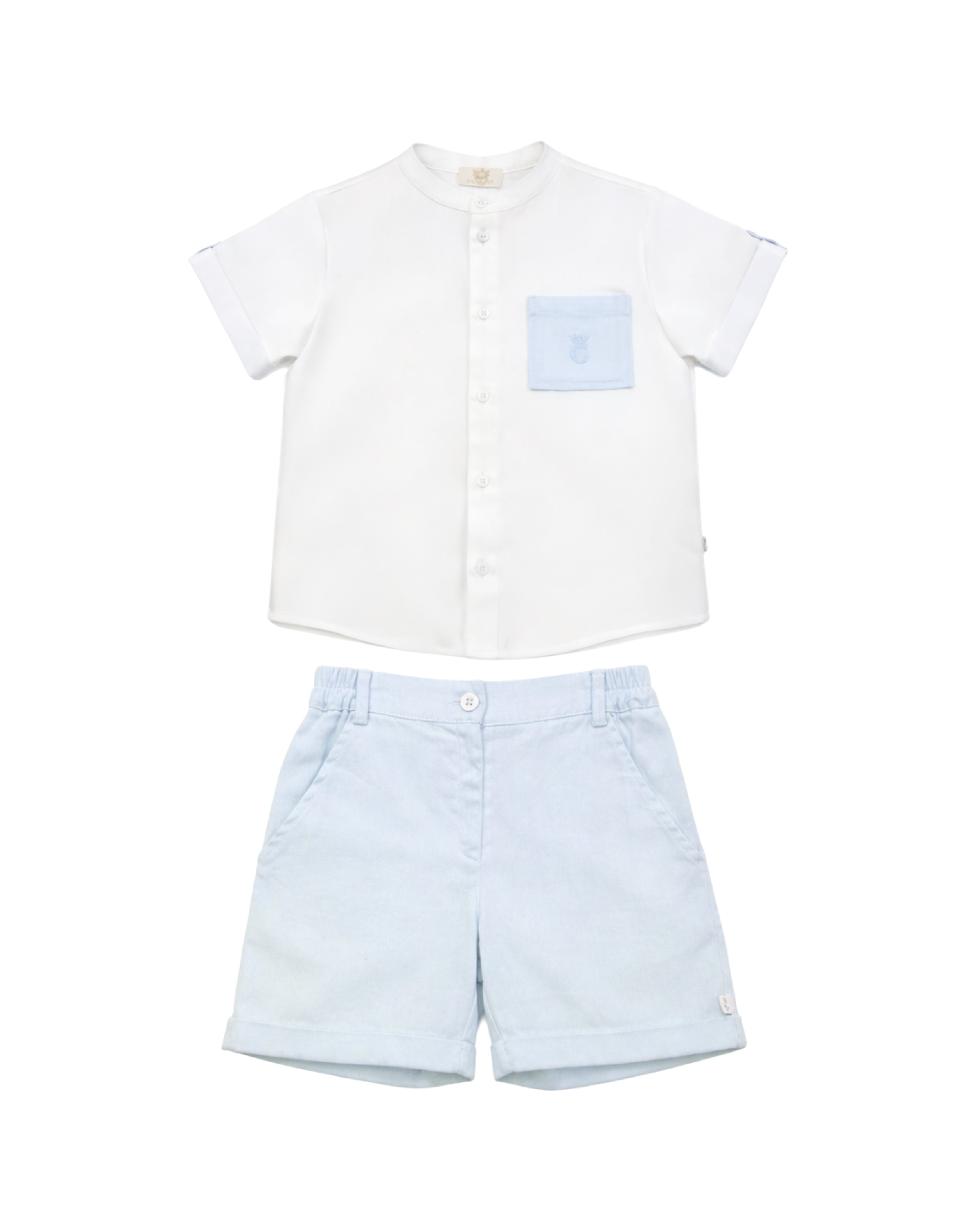 Sky Smart Woven Shirt & Short Set