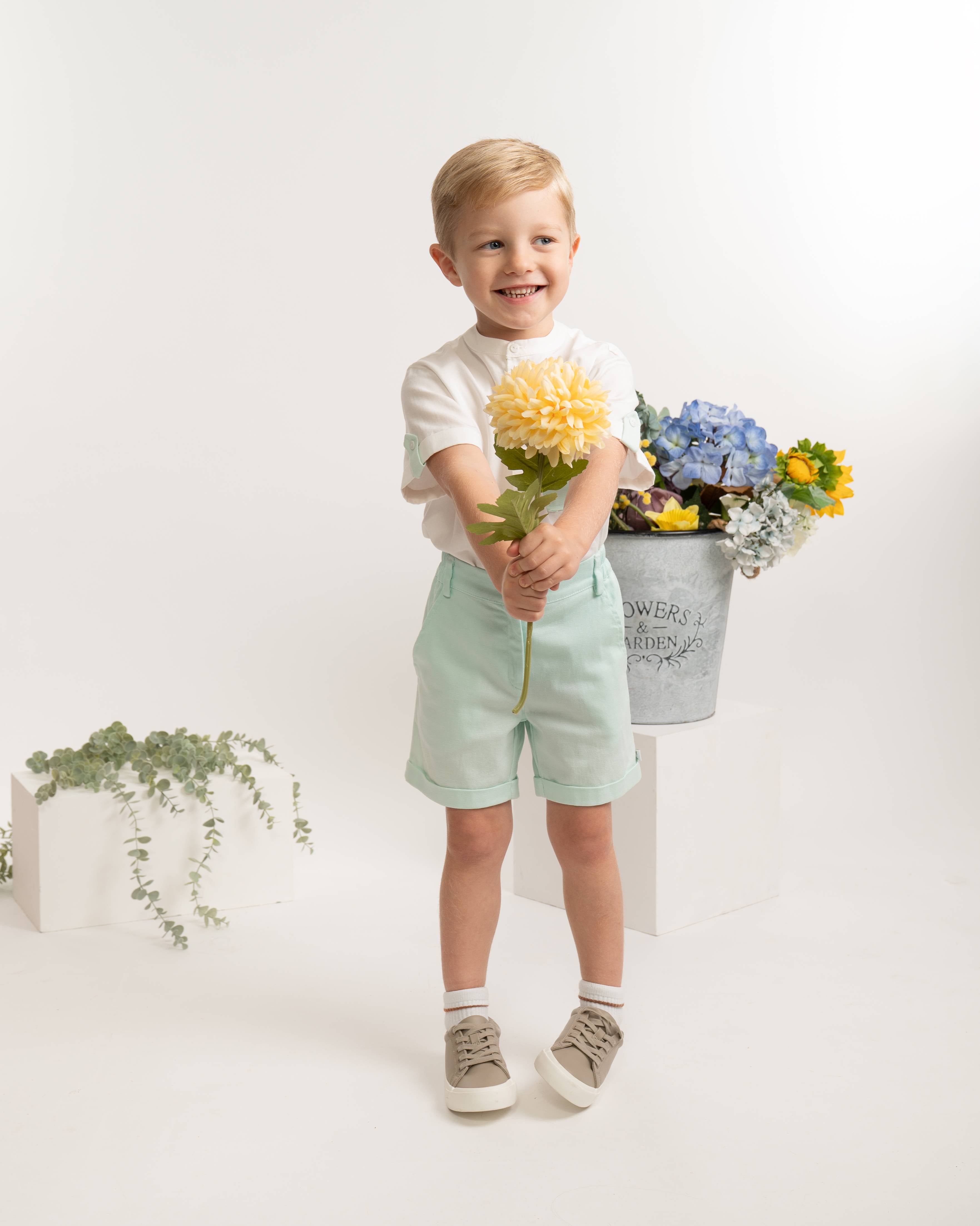 Mint Smart Woven Shirt & Short Set