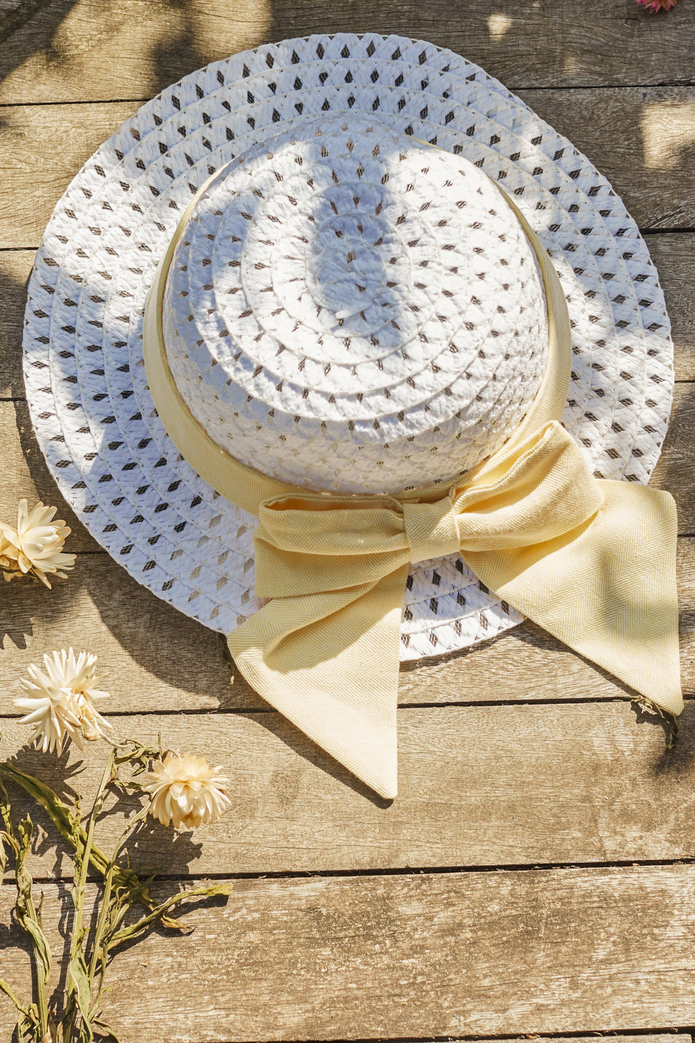 Lemon Bow Straw Hat