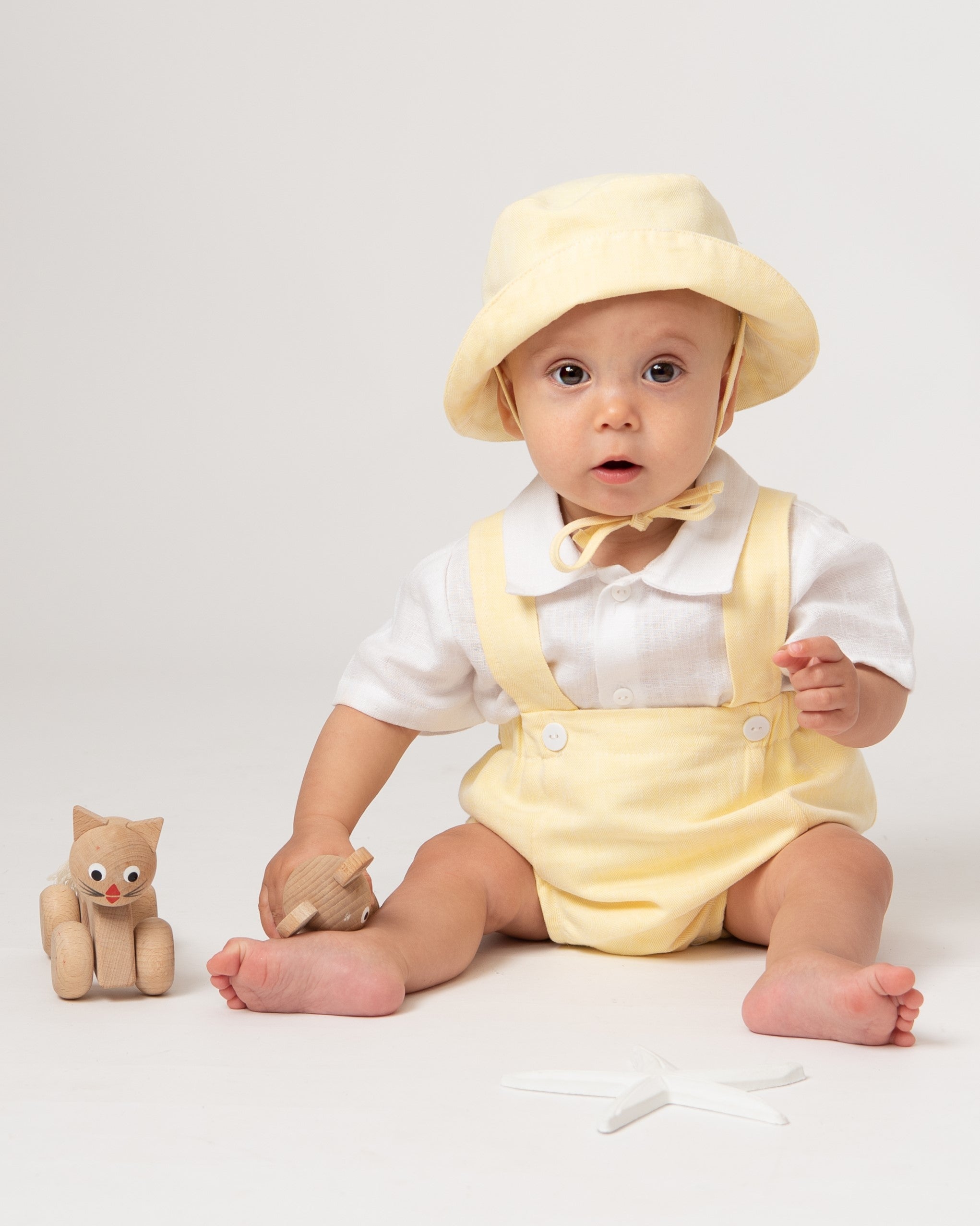 Lemon Linen Bucket Hat