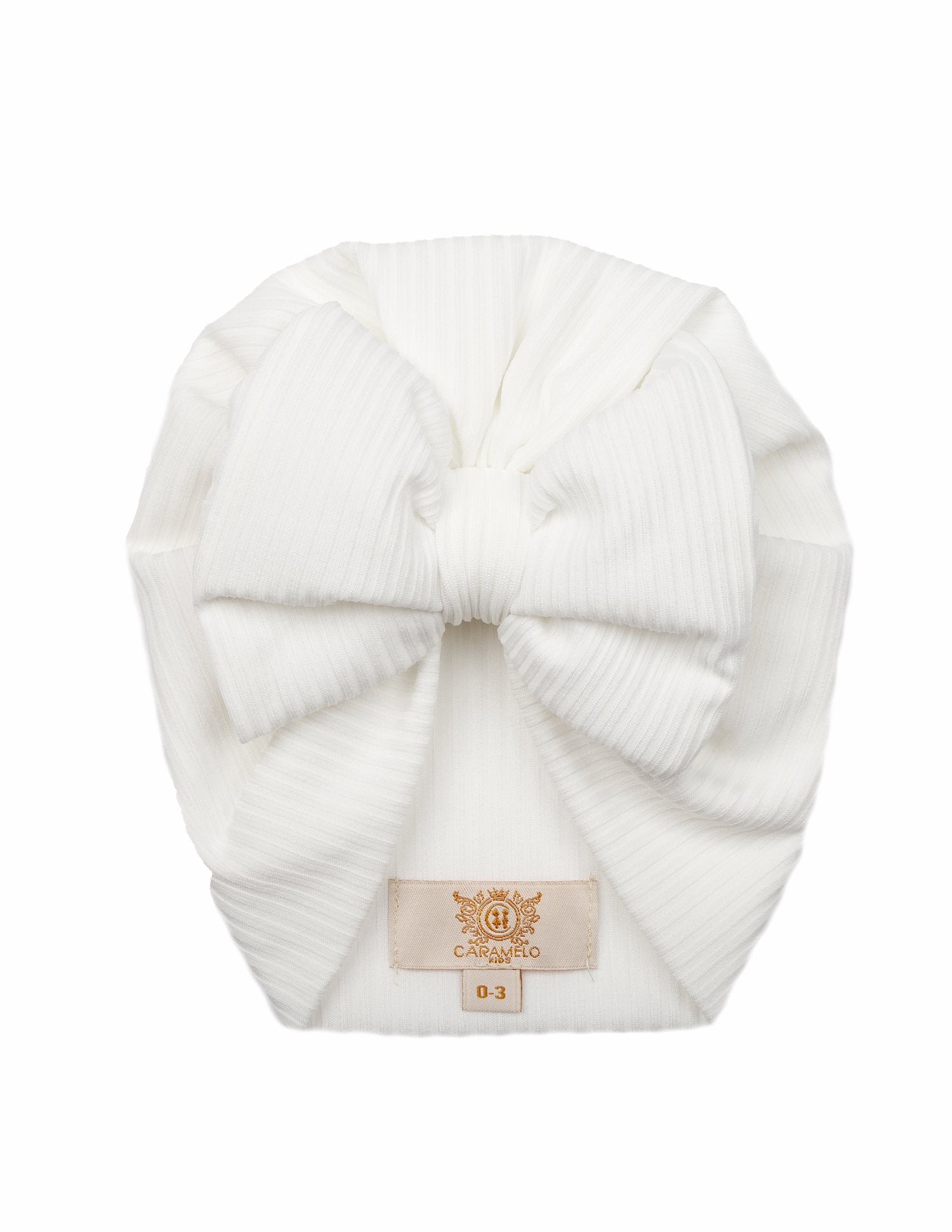 White Padded Bow Turban