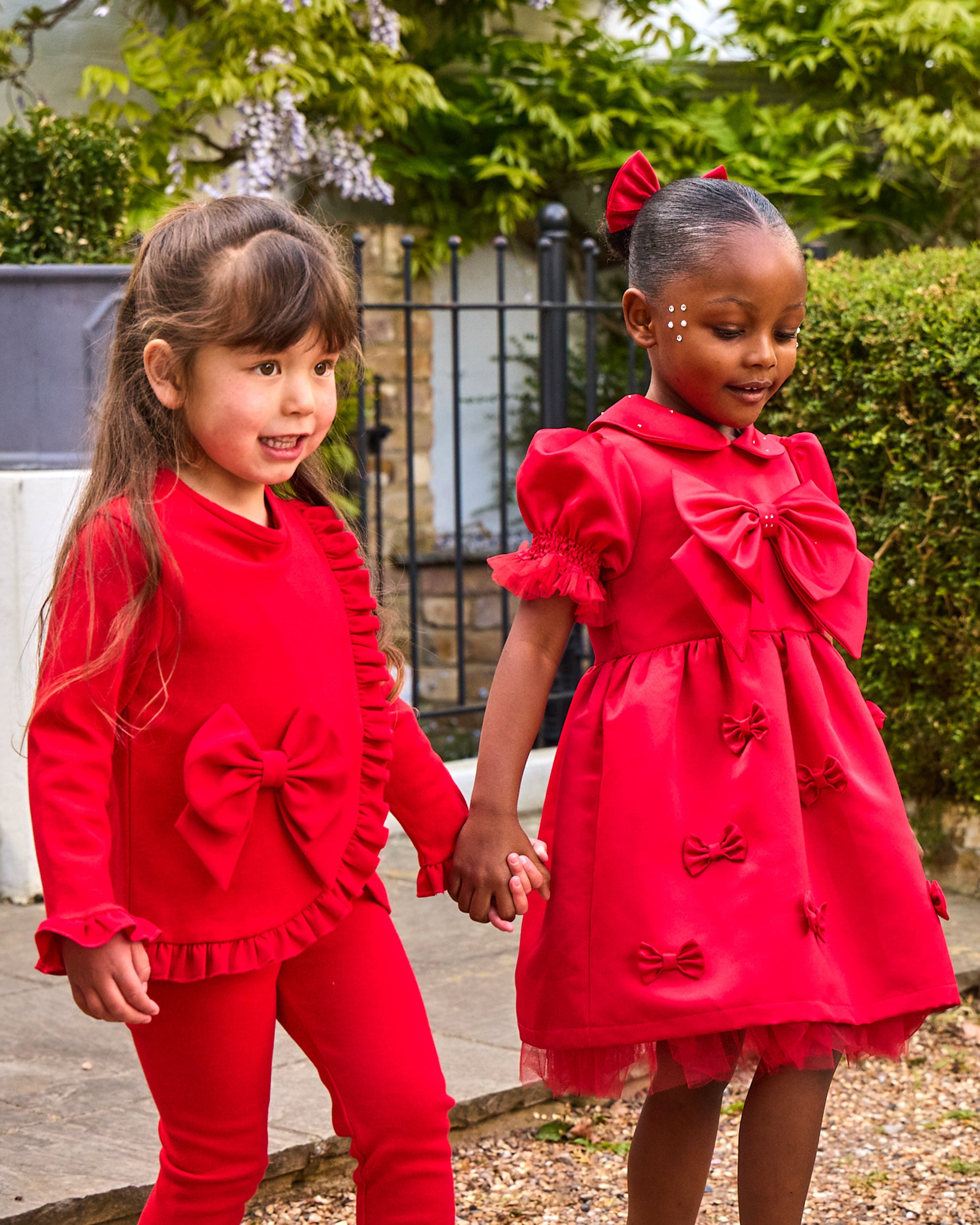 Red Bow Frill Legging Set
