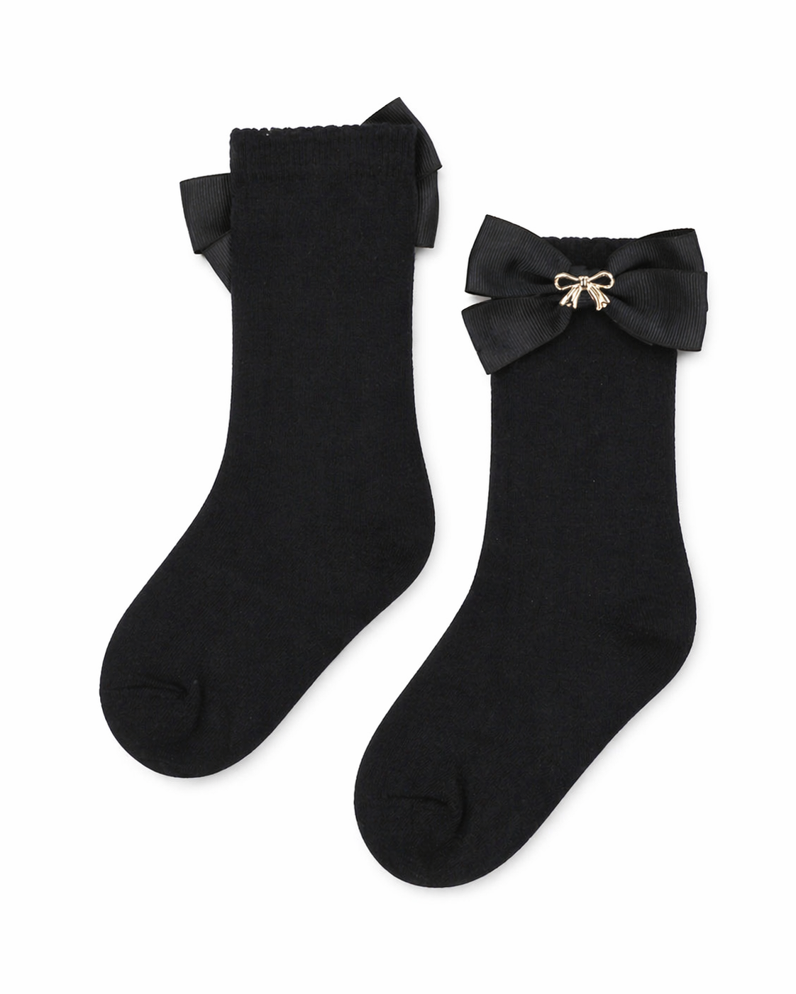 Black Bow Charm Ankle Socks