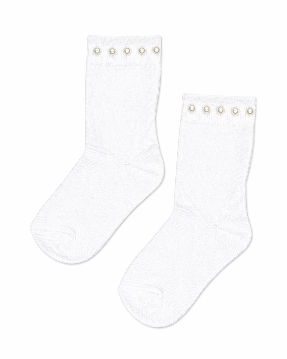 White Pearl Detail Ankle Socks