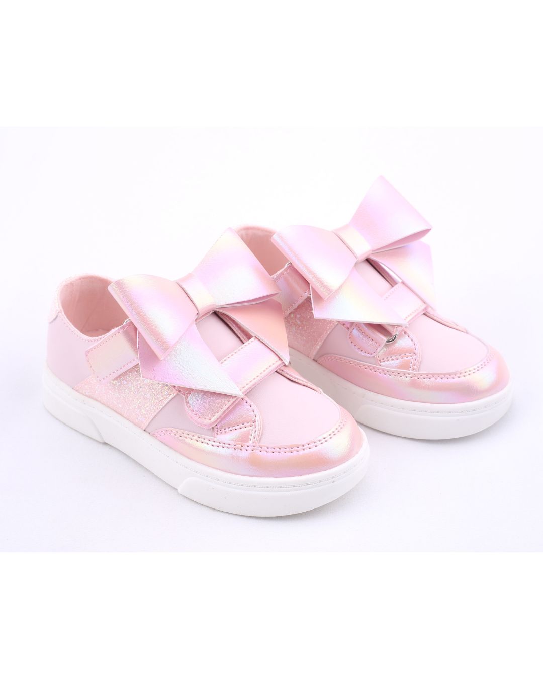 Girls Pink Bow Trainers with Interchangeable Bows