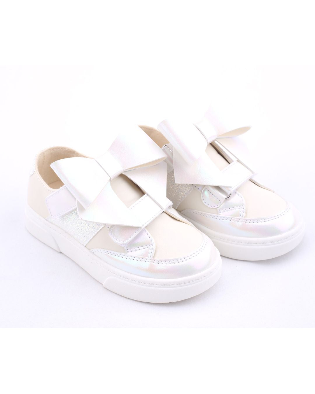 Girls Pink Bow Trainers with Interchangeable Bows