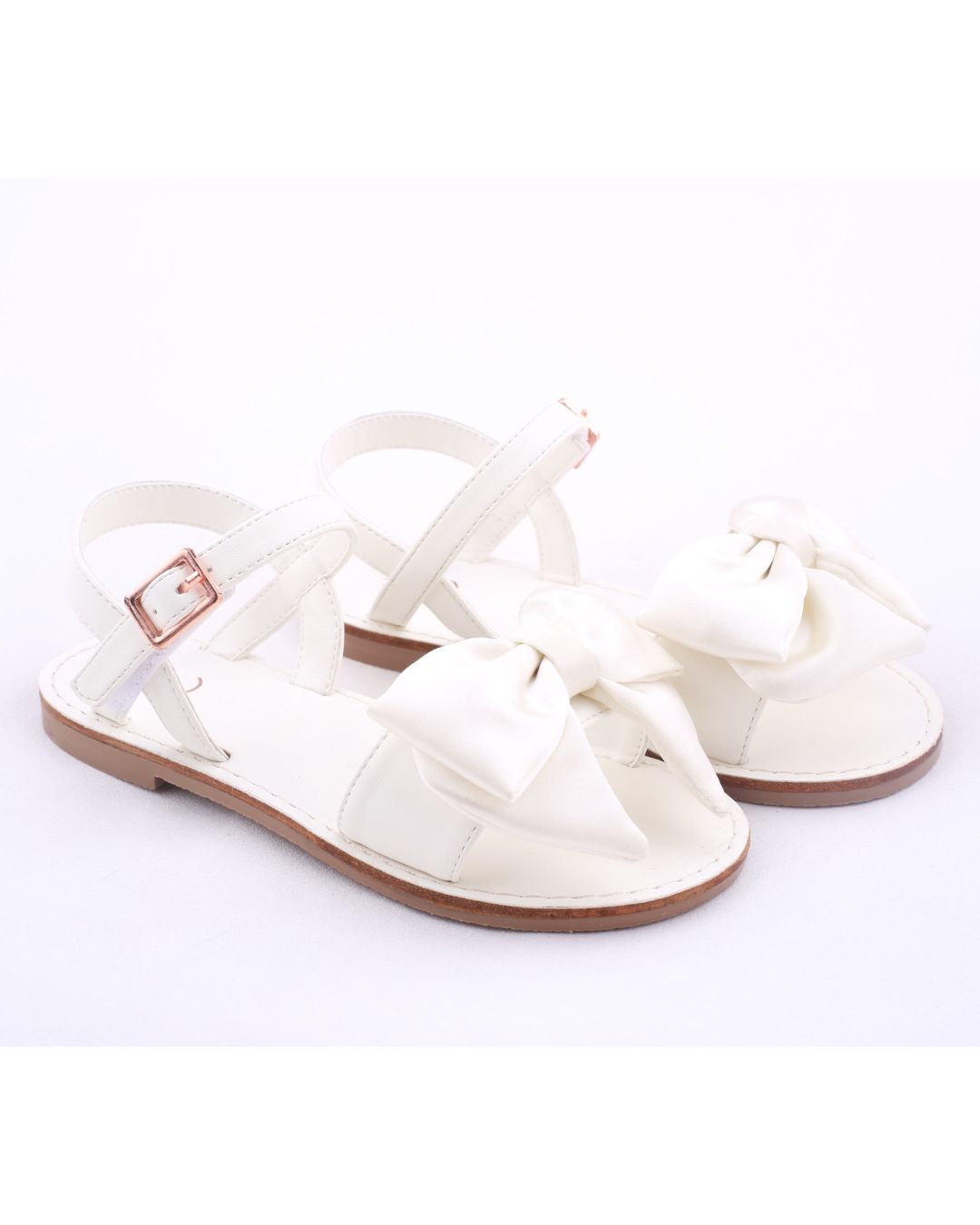 Ivory Bow Strap Sandals