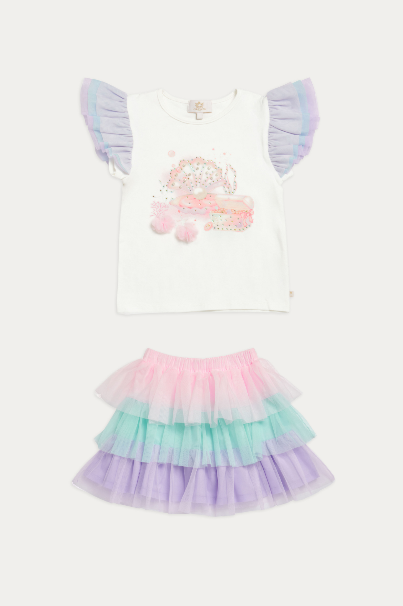 Deep Sea Dreams Rainbow Layered Skirt Set (5-8yrs)