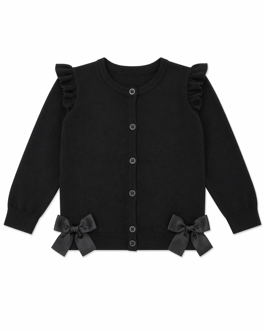 Black Bow Detail School Cardigan