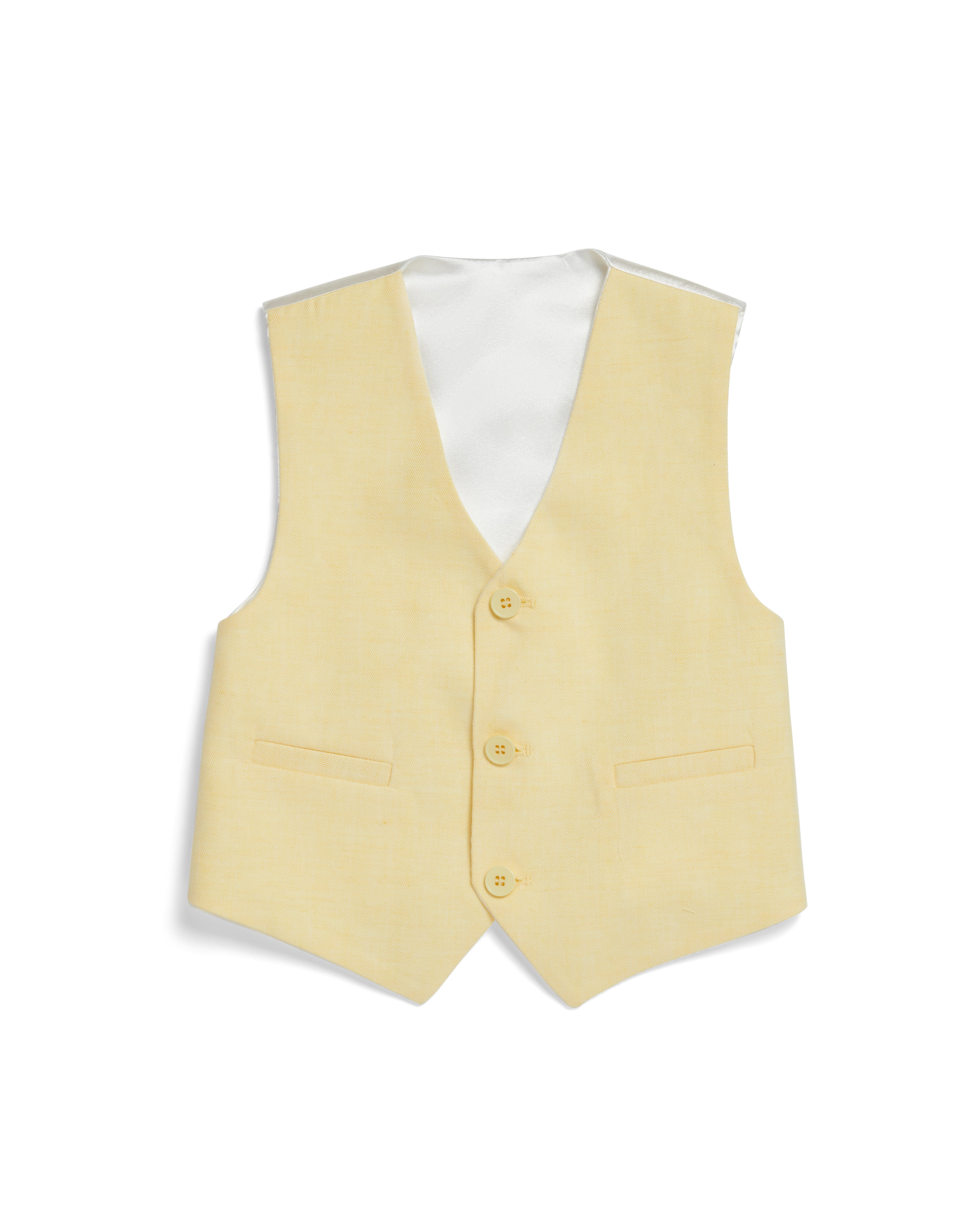 Lemon Boys' Linen Blend 3-Piece Suit Set