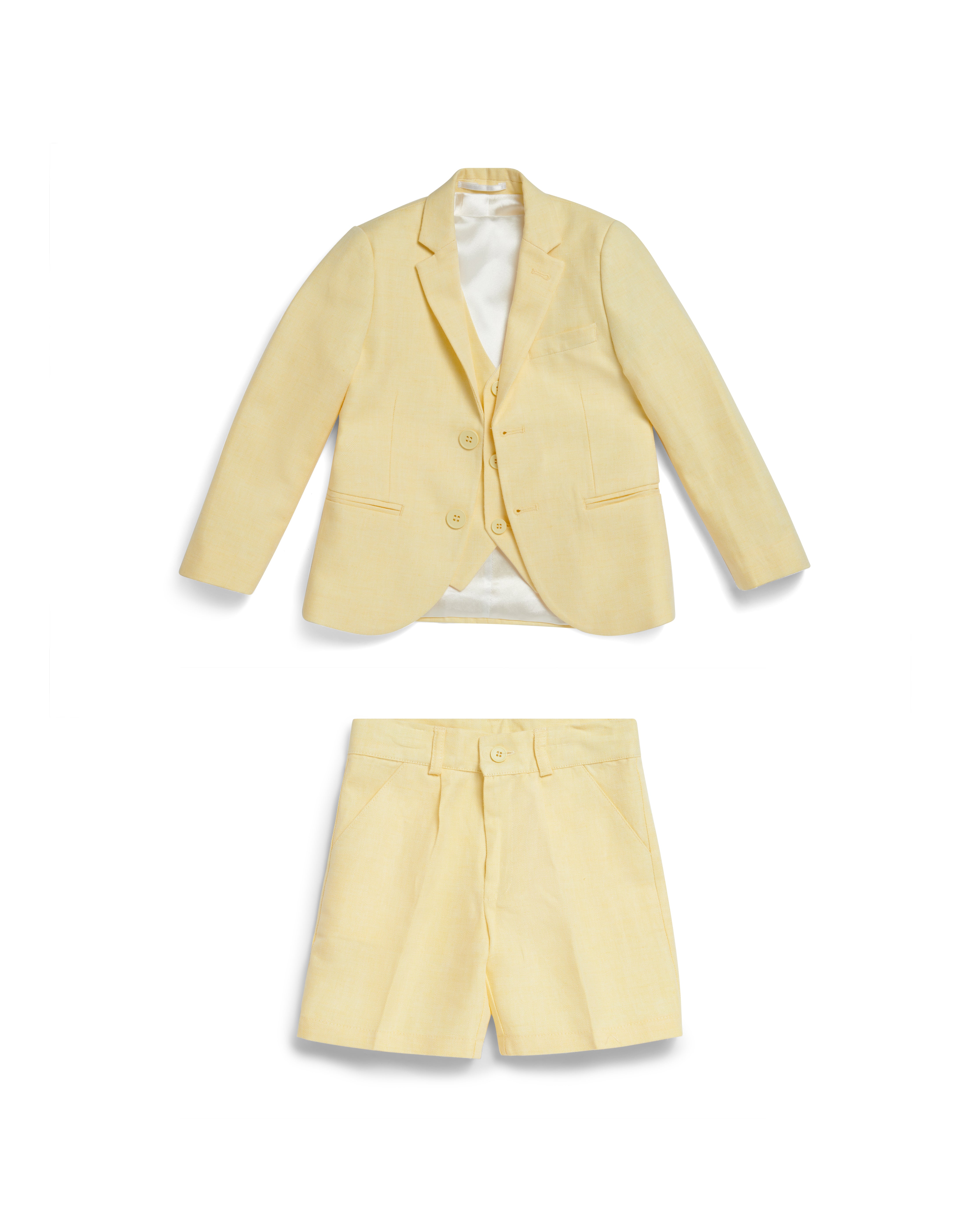 Lemon Boys' Linen Blend 3-Piece Suit Set