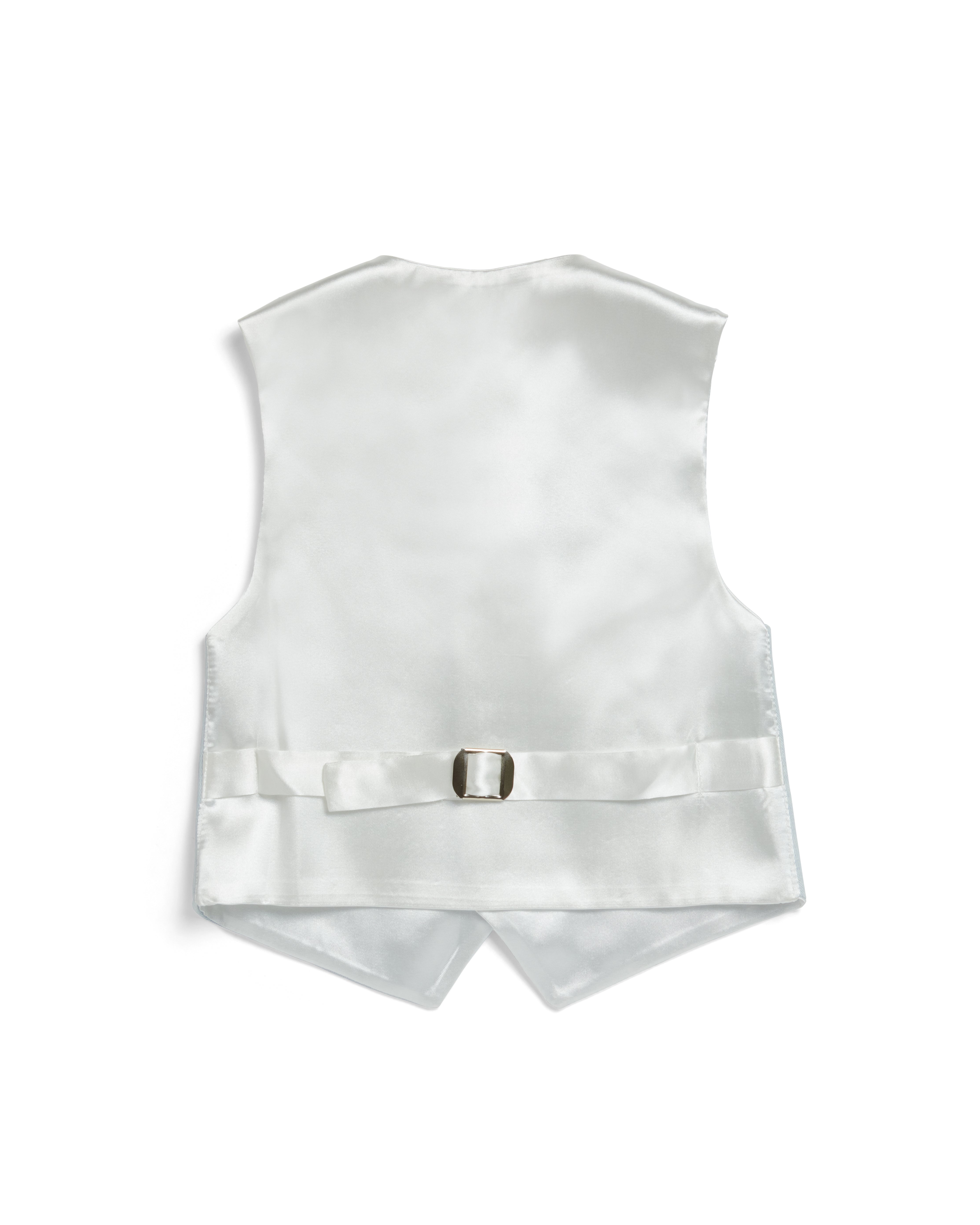 Sky Blue Boys' Linen Blend 3-Piece Suit Set