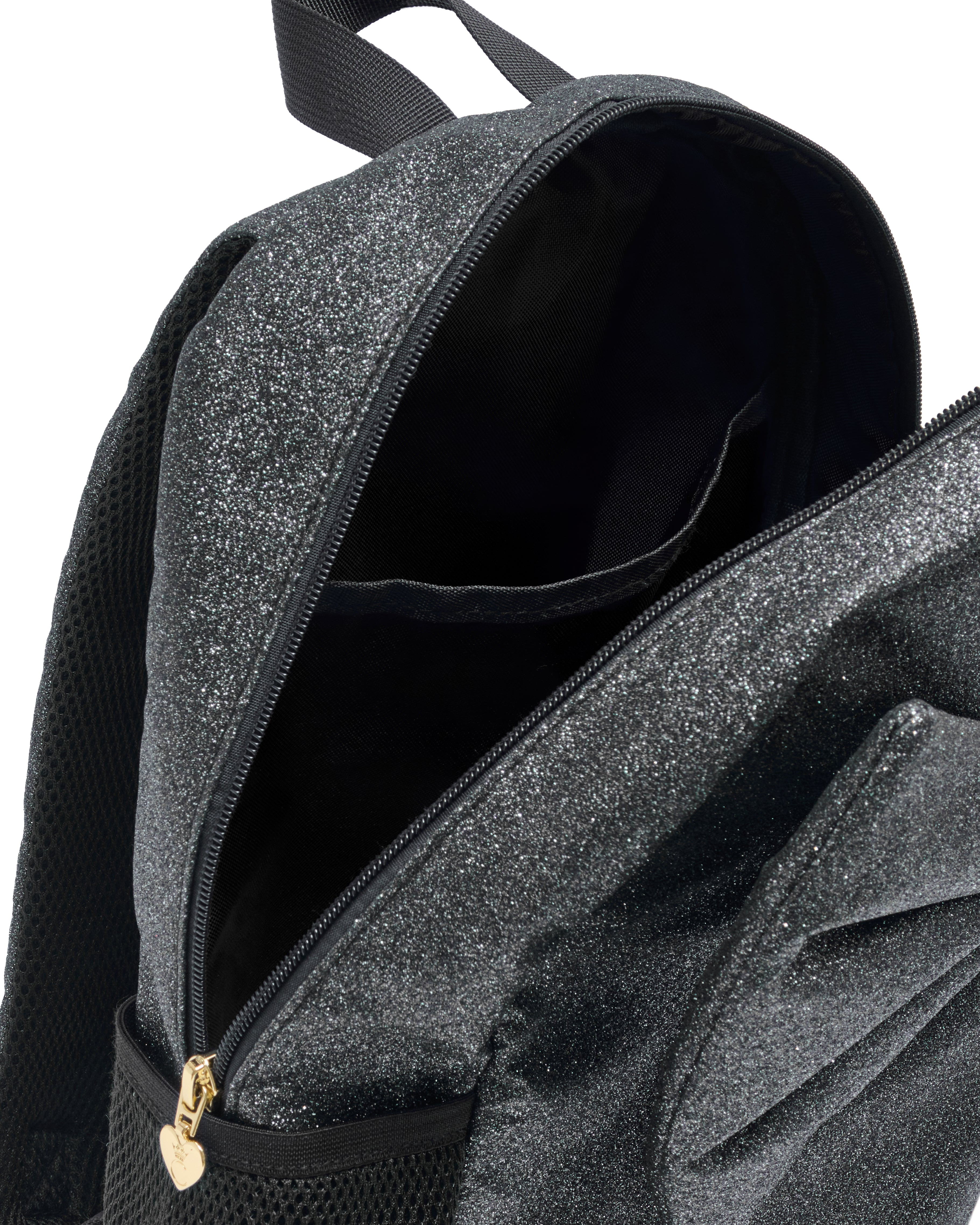 Black Glitter Bow Backpack