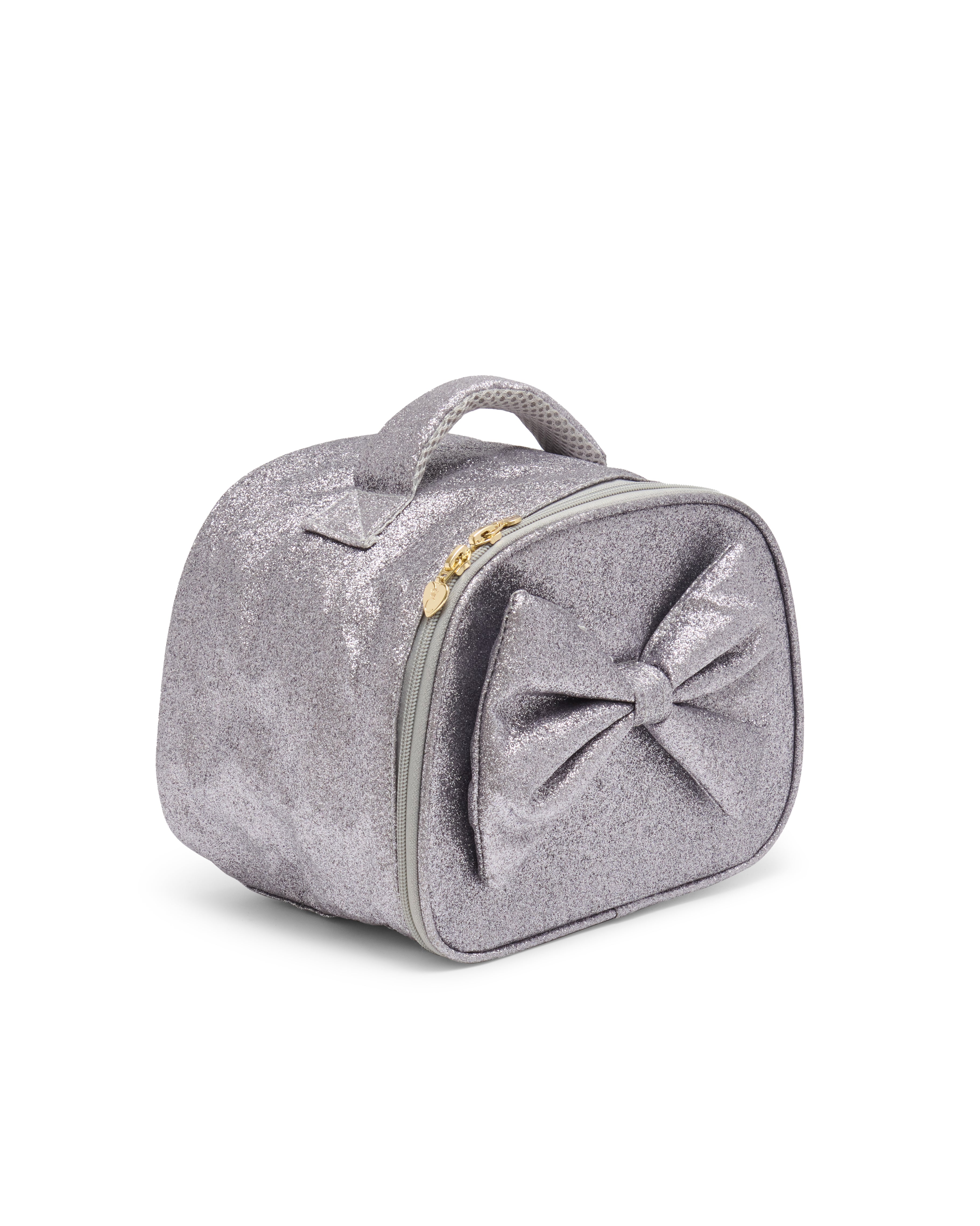 Silver Glitter Lunch Bag with Bow