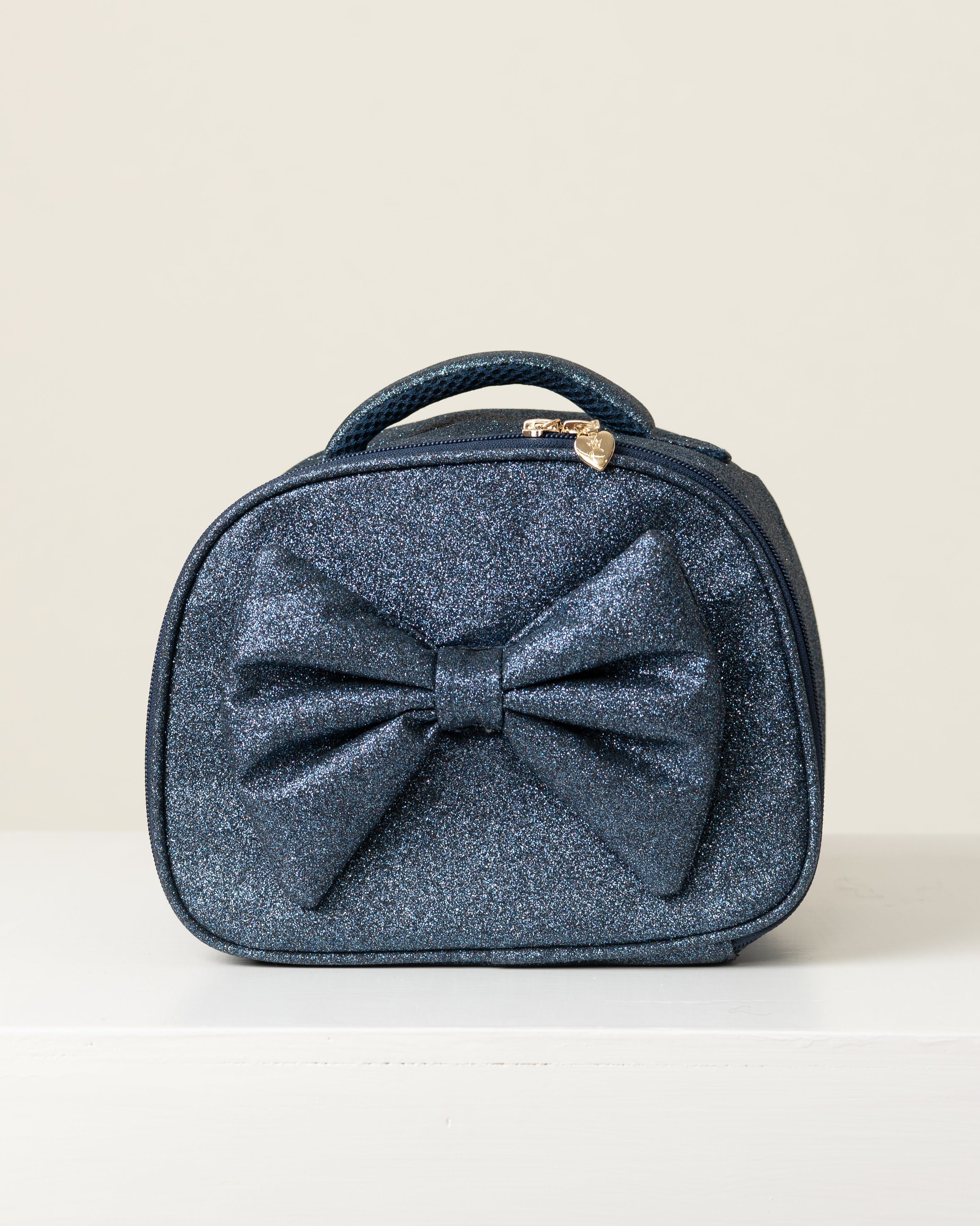 Navy Glitter Lunch Bag with Bow