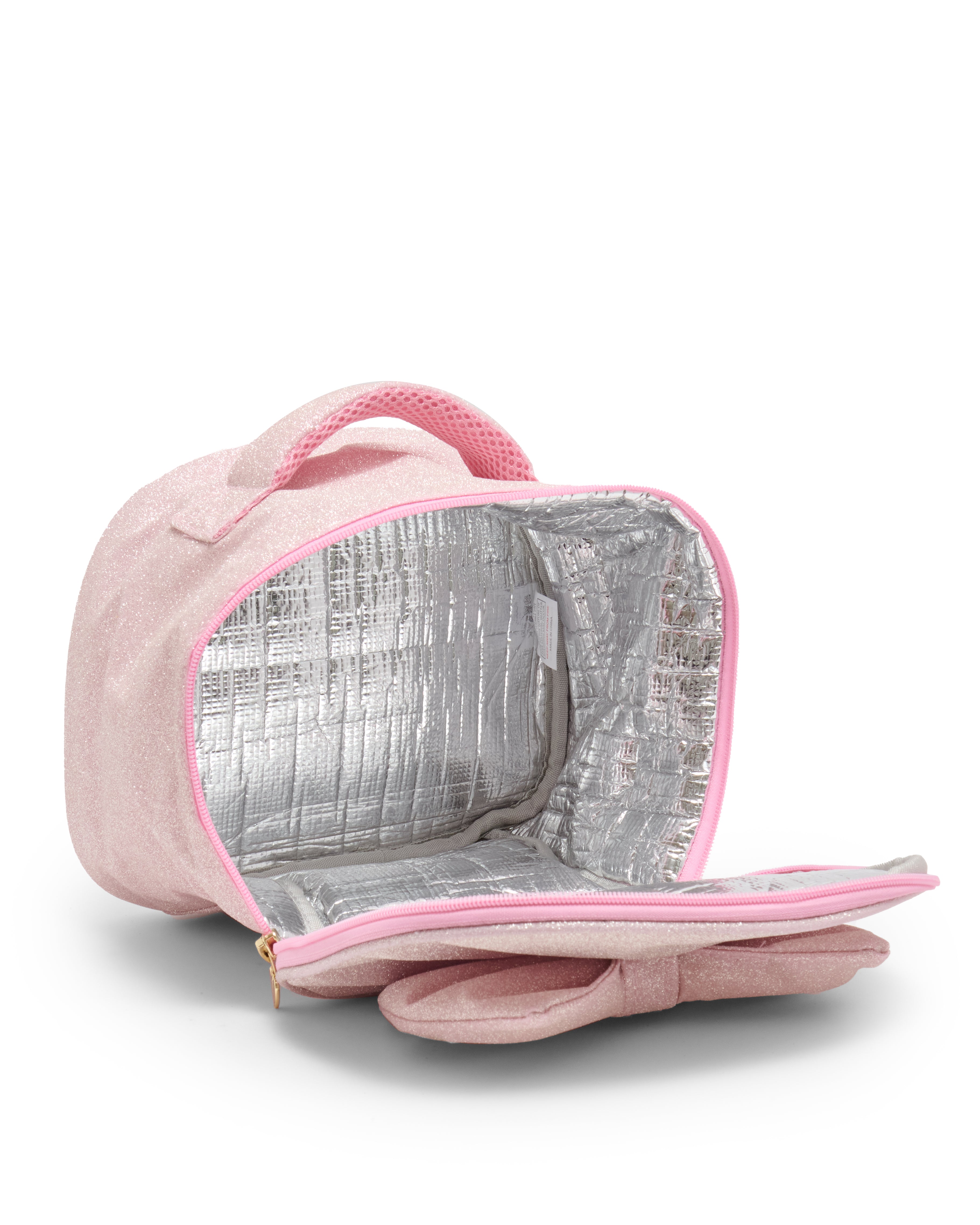 Pink Glitter Lunch Bag with Bow