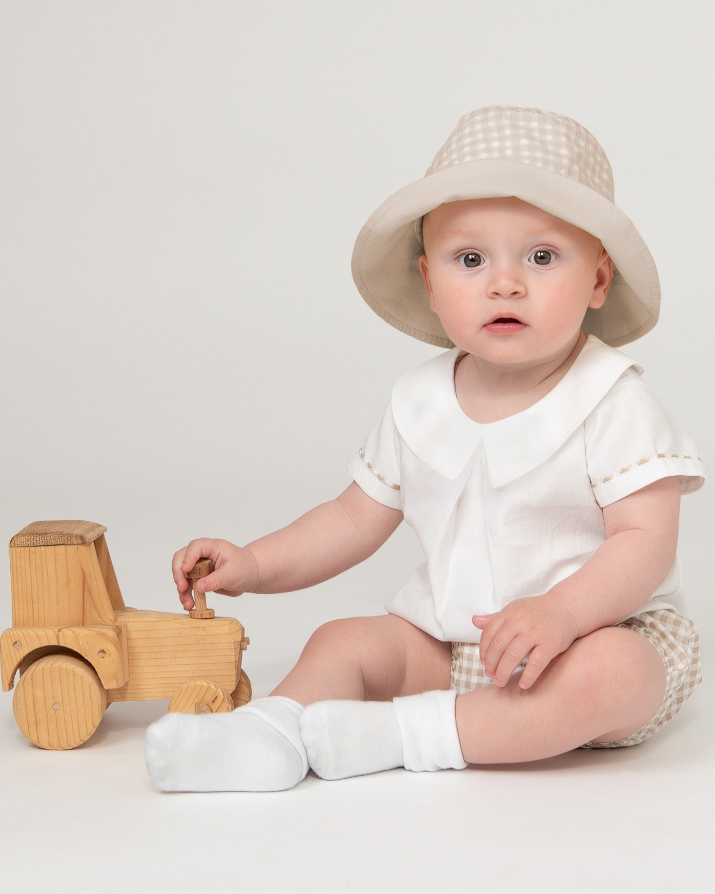 Beige Gingham Jampant Set