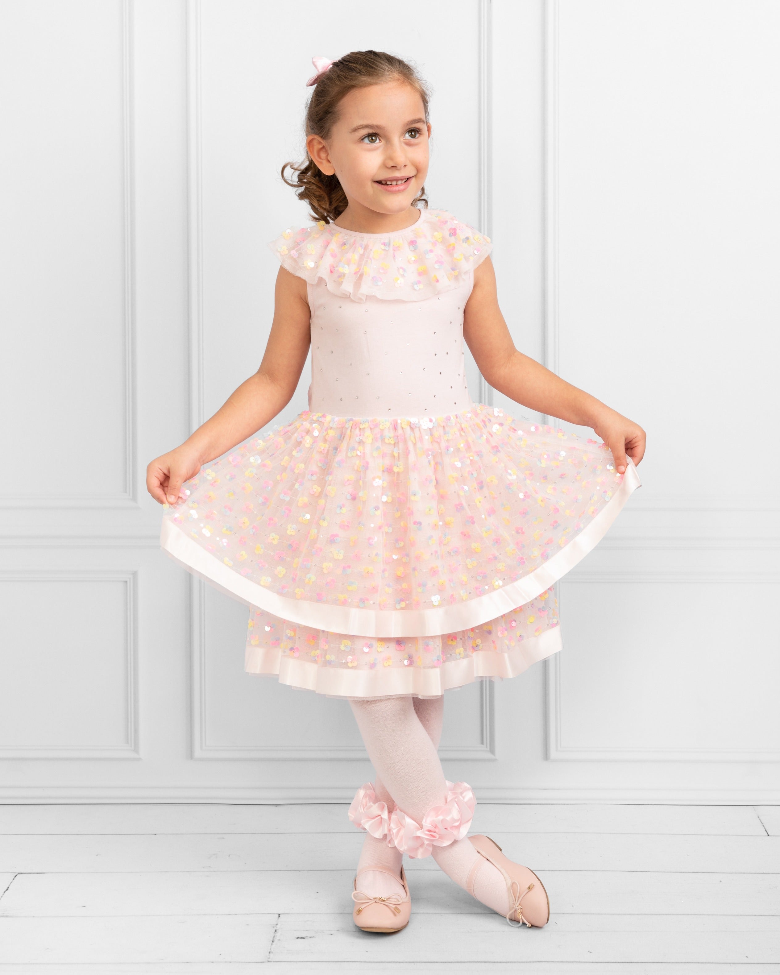 Rainbow Flower Party Dress