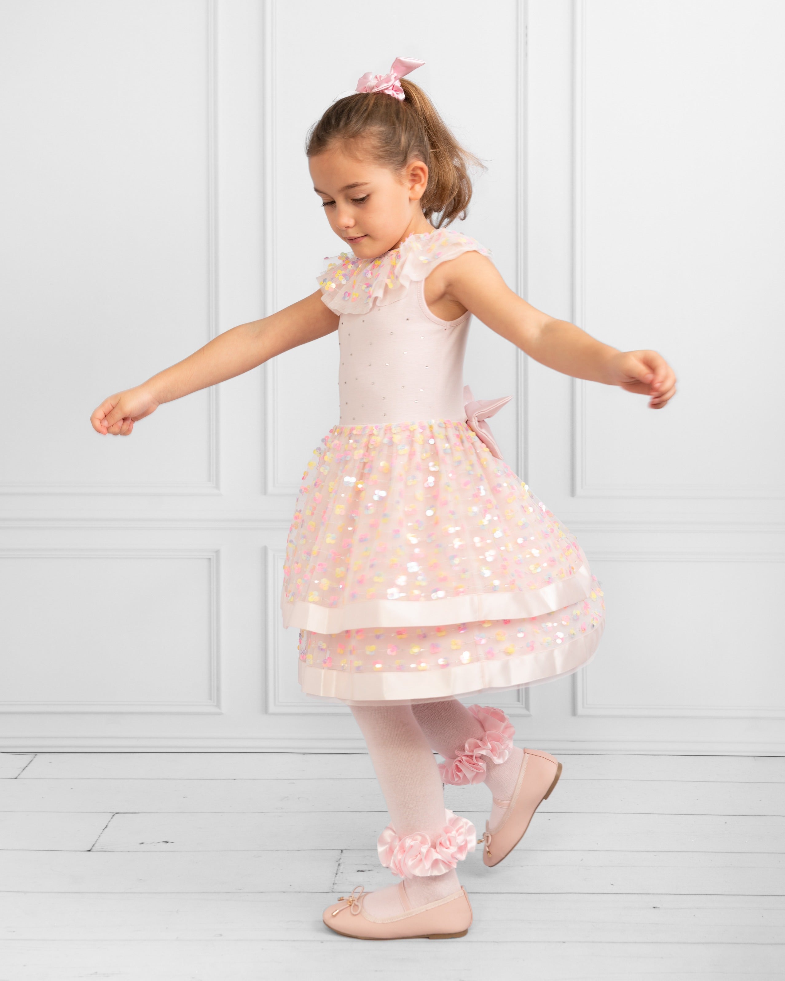 Rainbow Flower Party Dress