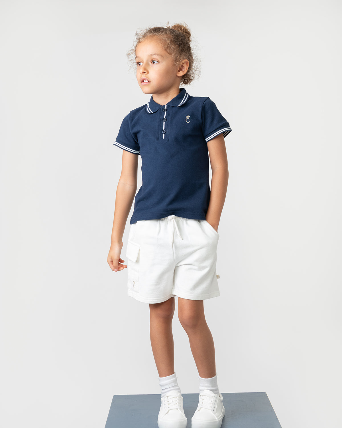Navy Polo Short Set