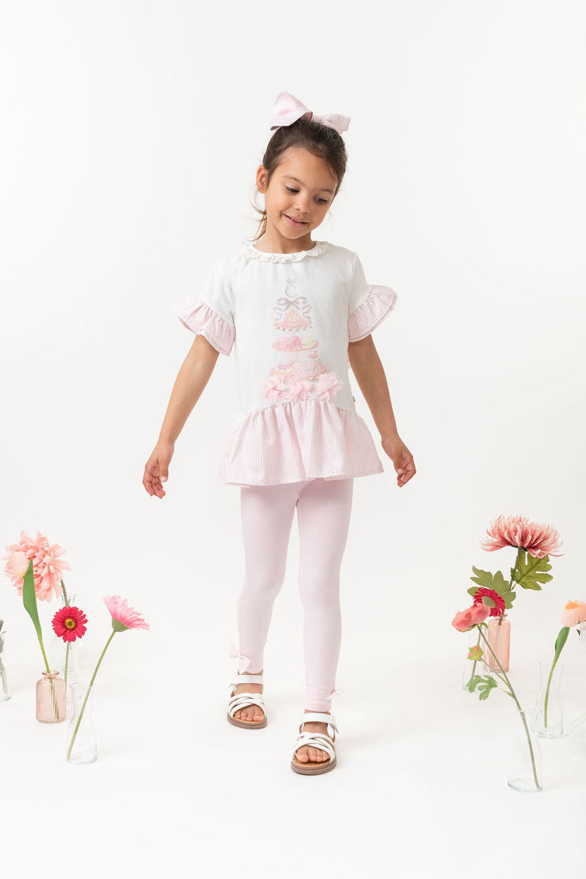 English Summer Pink Leggings Set (4-8yrs)