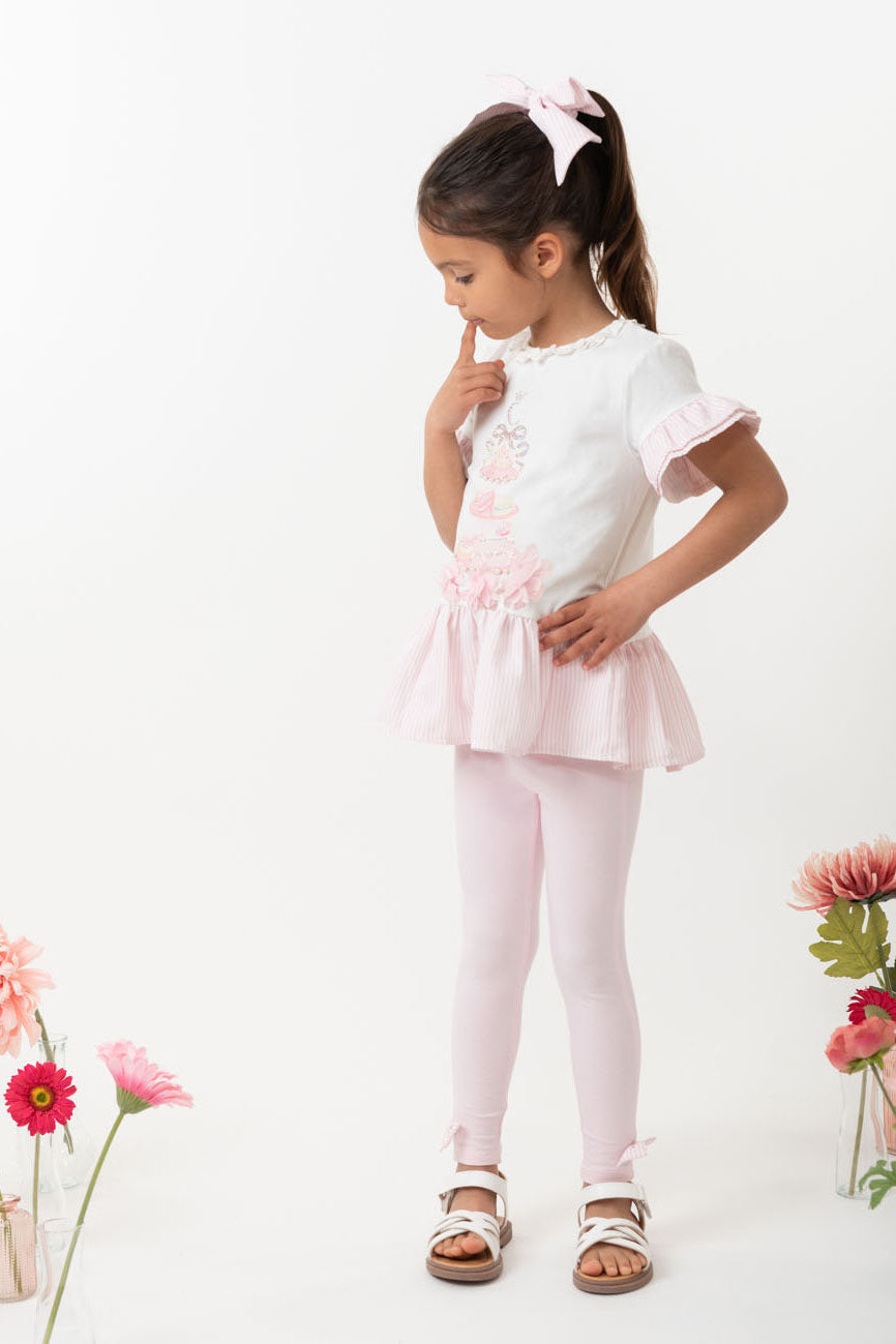 English Summer Pink Leggings Set (4-8yrs)