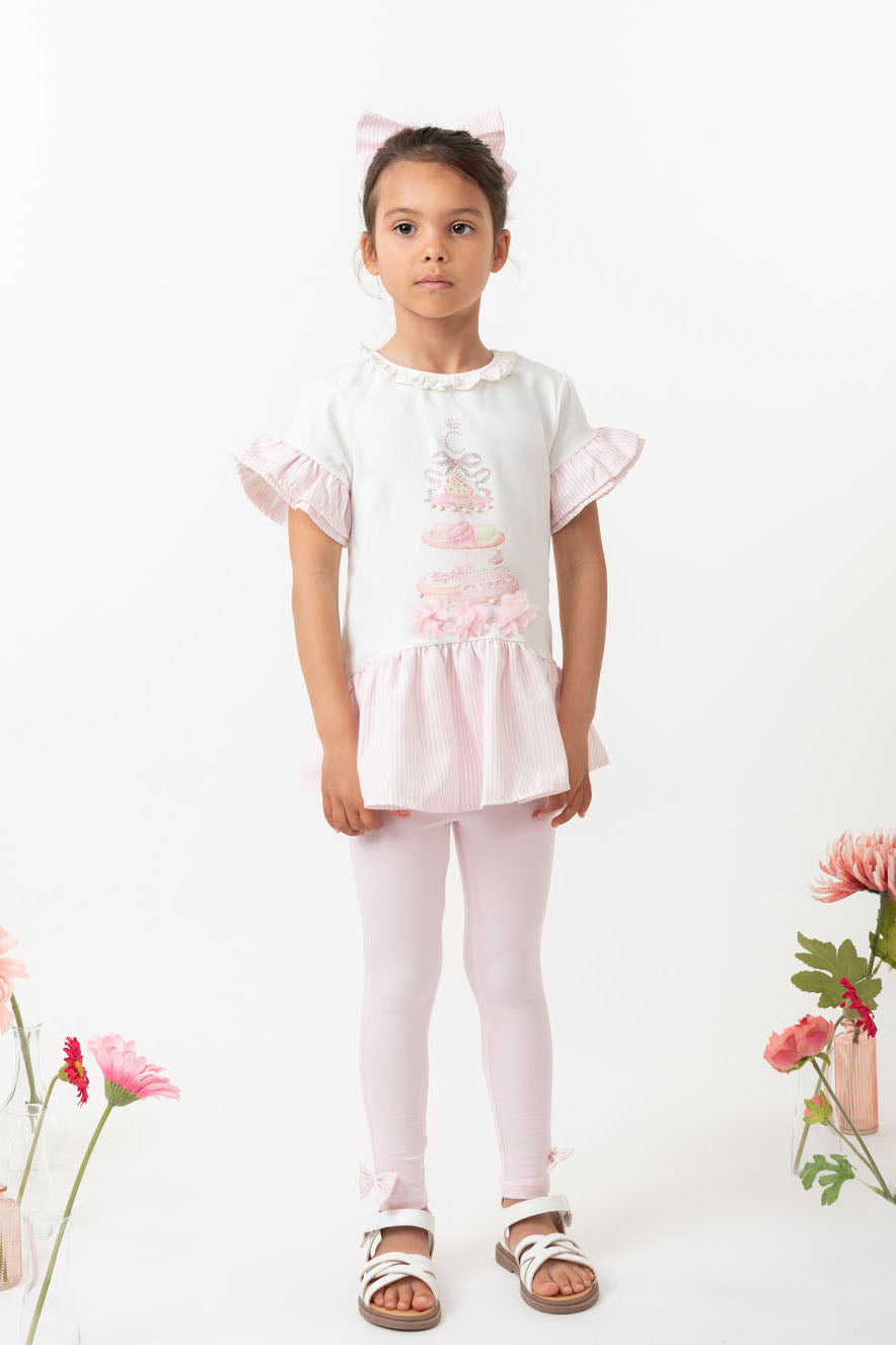 English Summer Pink Leggings Set (4-8yrs)